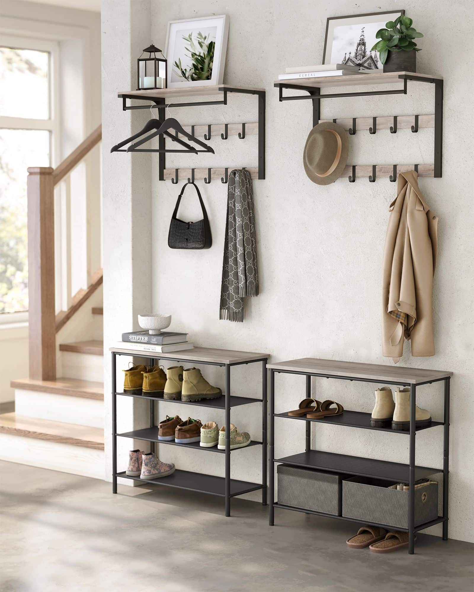 Wandgarderobe mit Kleiderstange Wandgarderobe mit Kleiderstange