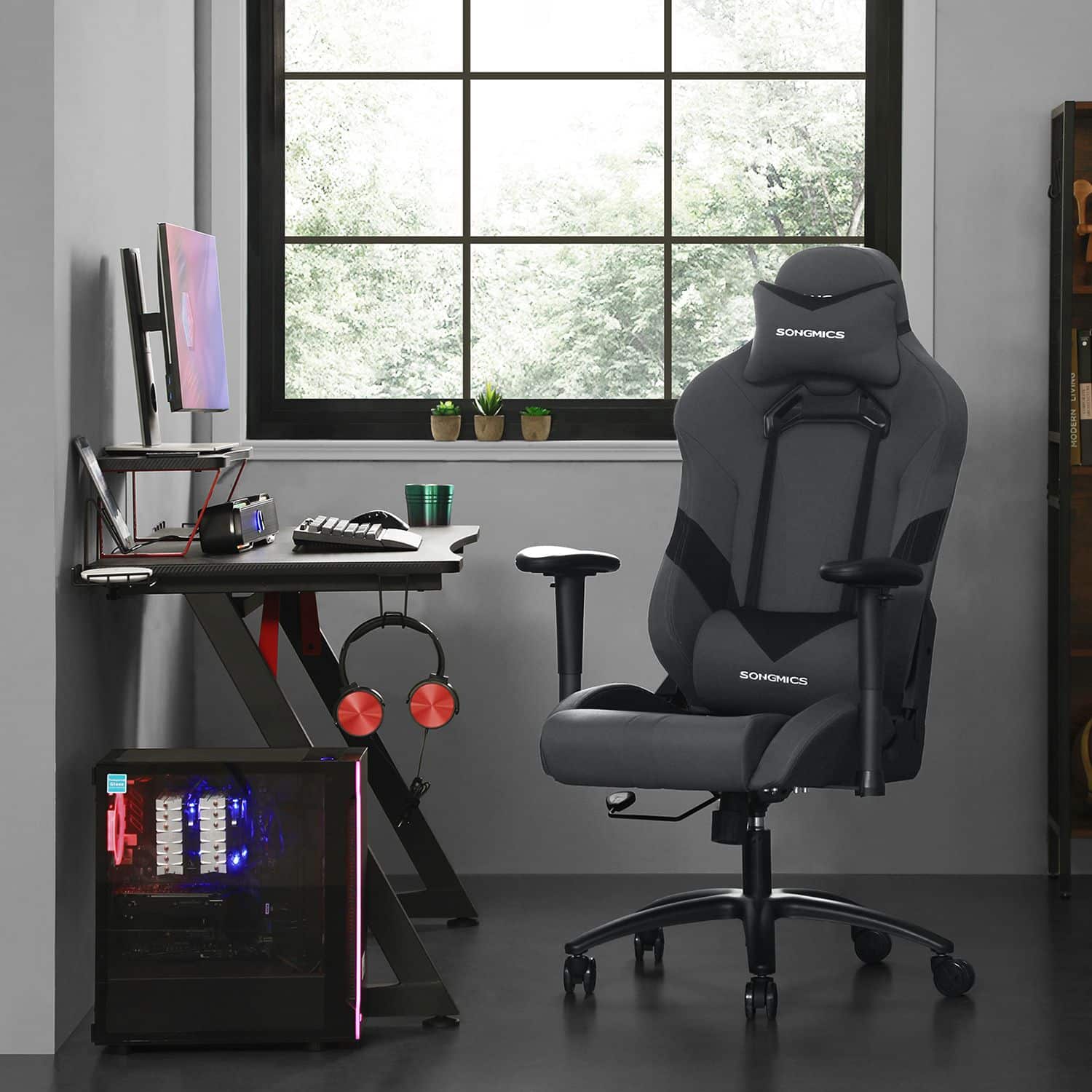 Gamingstuhl mit Lendenkissen Grau-B34RCG13G Gamingstuhl mit Lendenkissen Grau-B34RCG13G