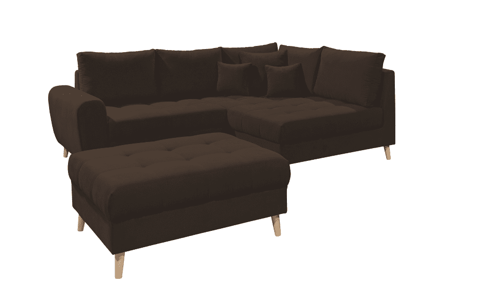 Alice Ecksofa von Ed Exciting Design – Beidseitig Bestellbares Sofa mit Hocker in Verschiedenen Farben