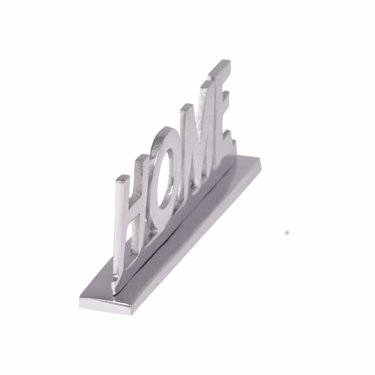 41681-WOHNLING-Deko-Skulptur-HOME-WL1-930-WL1-930_3 Home Deko Schriftzug Design Wohnzimmer Ess-Tisch- Dekoration Wohnung Alu Aluminium Wohndeko Silber 22 cm