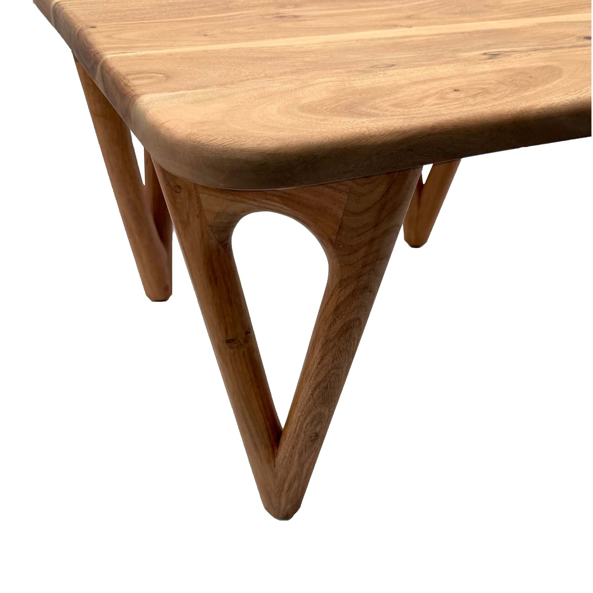 Couchtisch Akazie Massivholz 60cm - Wohnzimmertisch Quadratisch - Sofatisch Holz Modern - Design Loungetisch mit abgerundeten Ecken Landhaus Handmade Couchtisch Akazie Massivholz 60cm - Wohnzimmertisch Quadratisch - Sofatisch Holz Modern - Design Loungetisch mit abgerundeten Ecken Landhaus Handmade