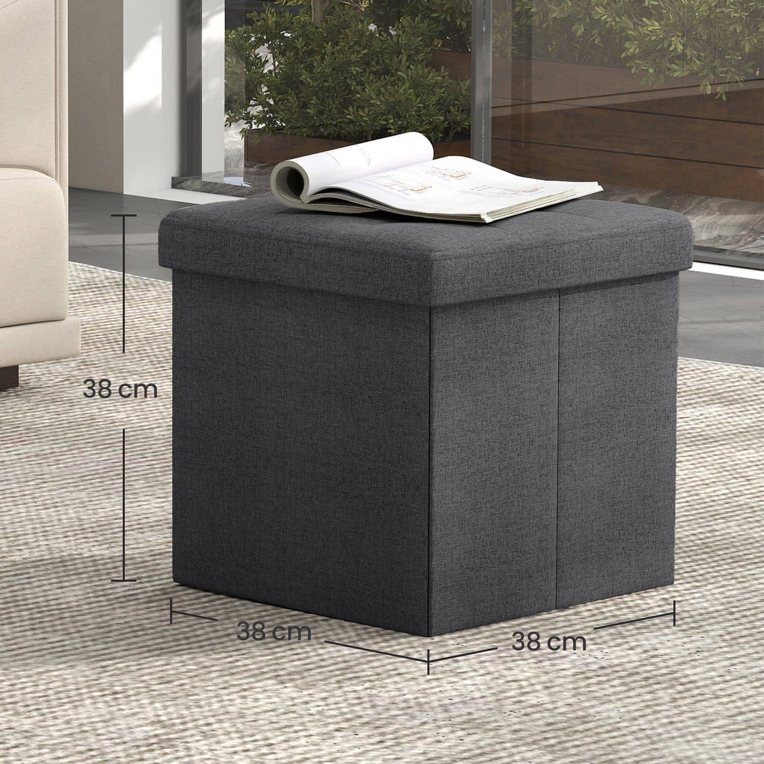 Kleiner Sitzwürfel Dunkelgrau Kleiner Sitzwürfel Dunkelgrau