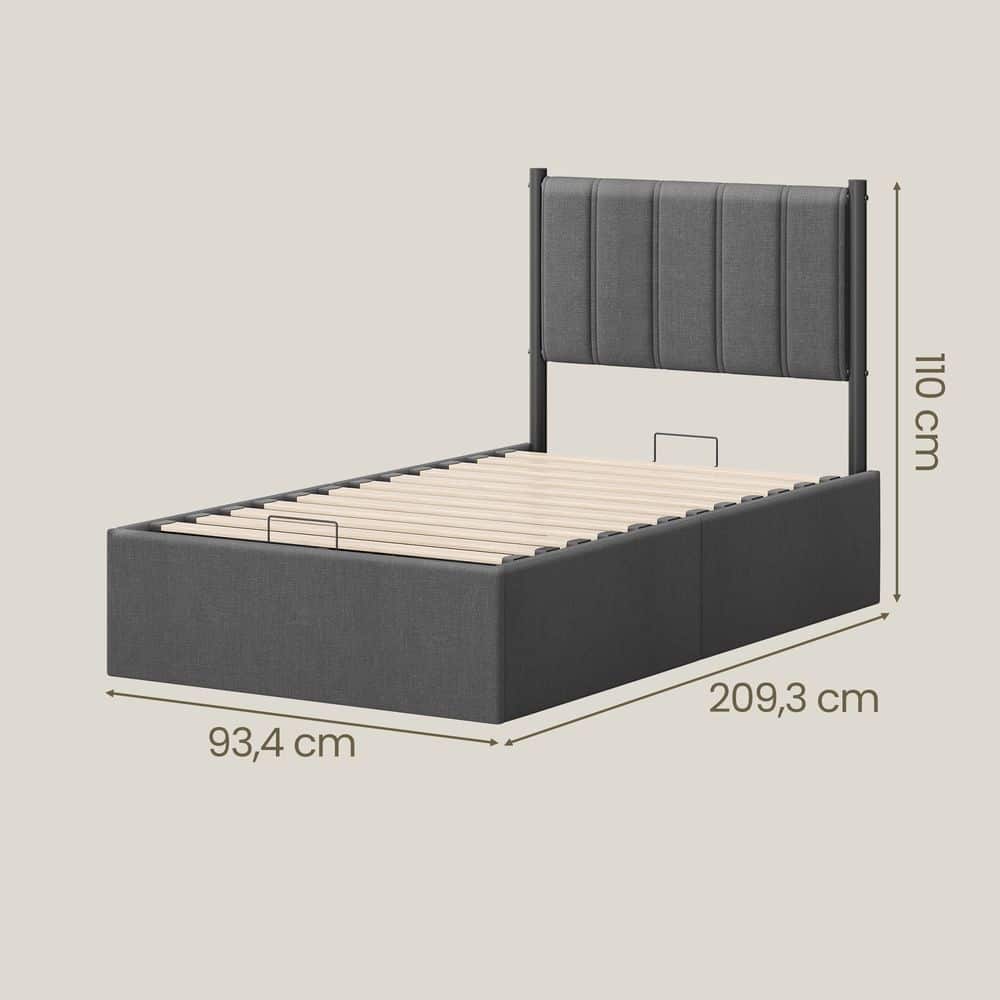 Bettgestell, 90 x 200 cm, hochklappbar Lattenrost Bettgestell, 90 x 200 cm, hochklappbar Lattenrost