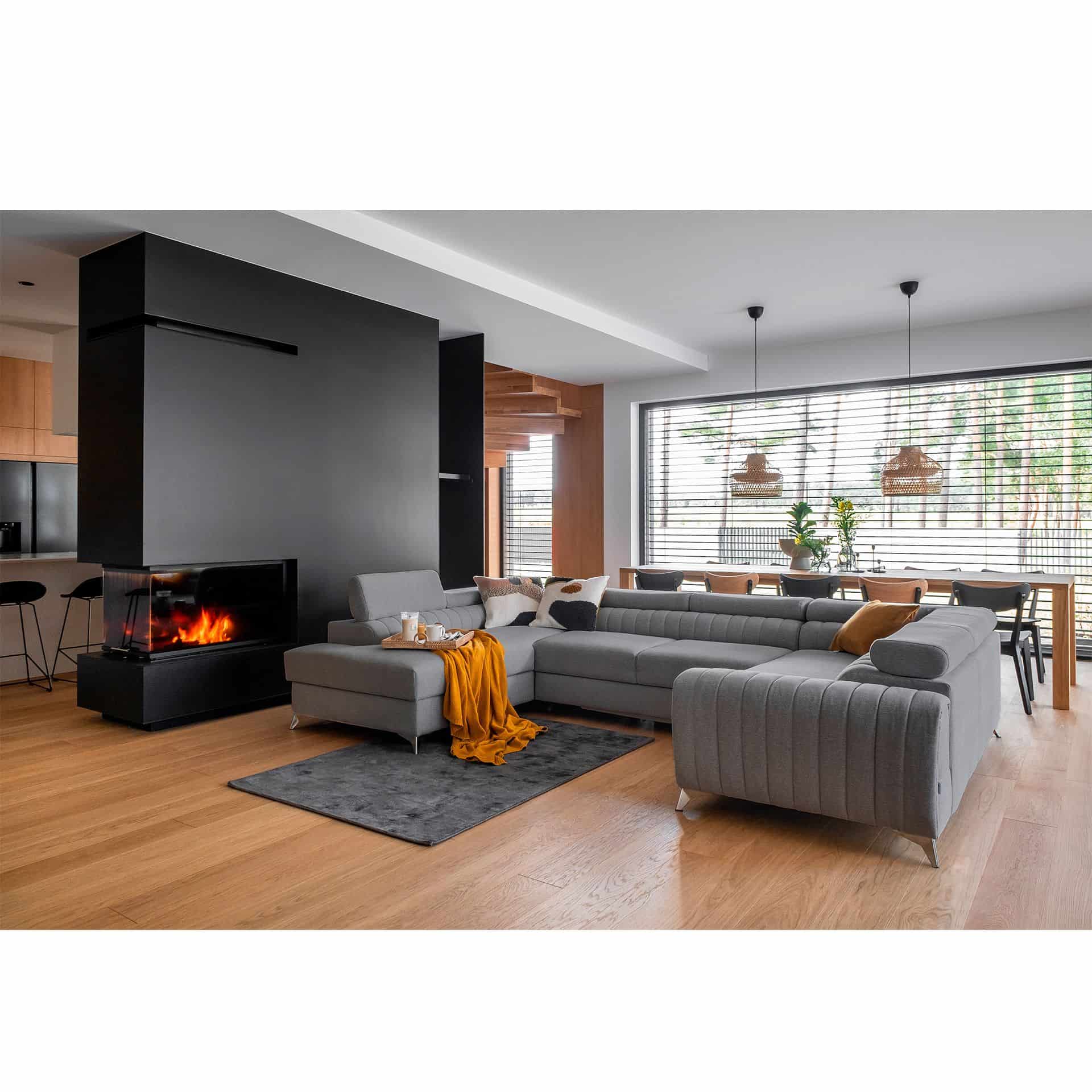 Louis Wohnlandschaft mit Schlaffunktion & Bettkasten - Poco-Stoff Louis Wohnlandschaft mit Schlaffunktion & Bettkasten - Poco-Stoff