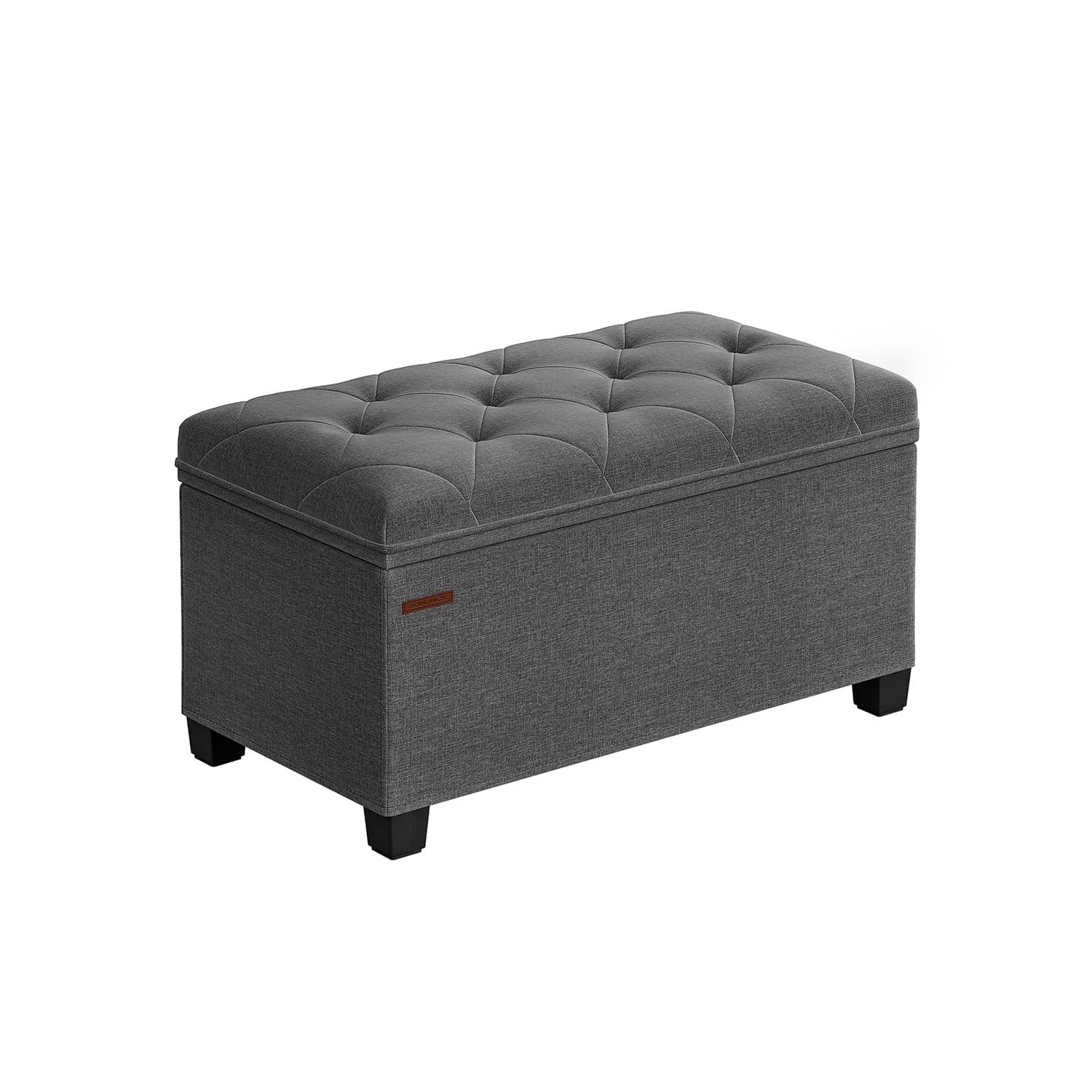 Sitzhocker mit Stauraum 40 x 76 x 40 cm dunkelgrau