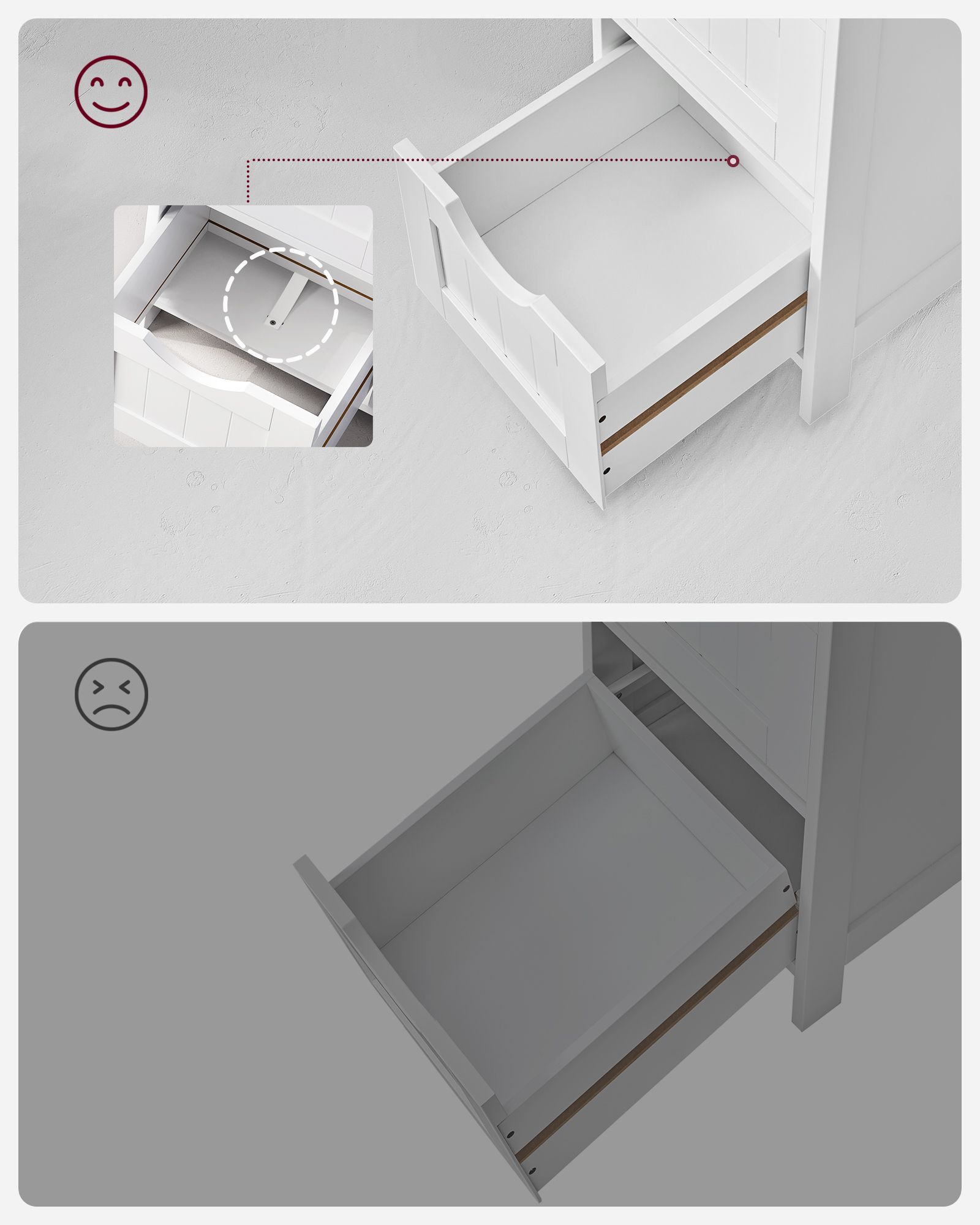 Landhausstil Beistellschrank-B34LHC40W Landhausstil Beistellschrank-B34LHC40W