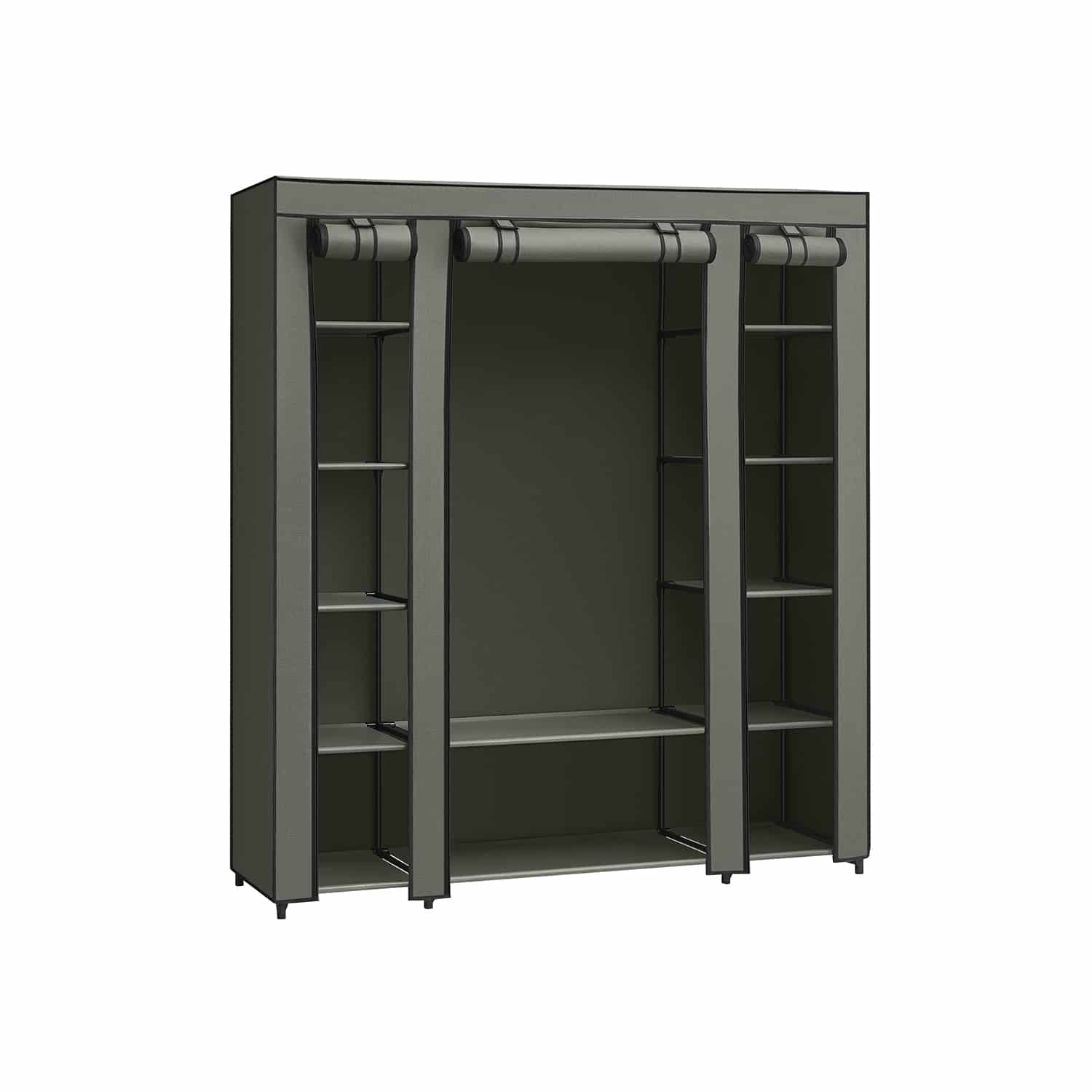 Stoffschrank mit Kleiderstange salbeigrün-LSF003C02 Stoffschrank mit Kleiderstange salbeigrün-LSF003C02