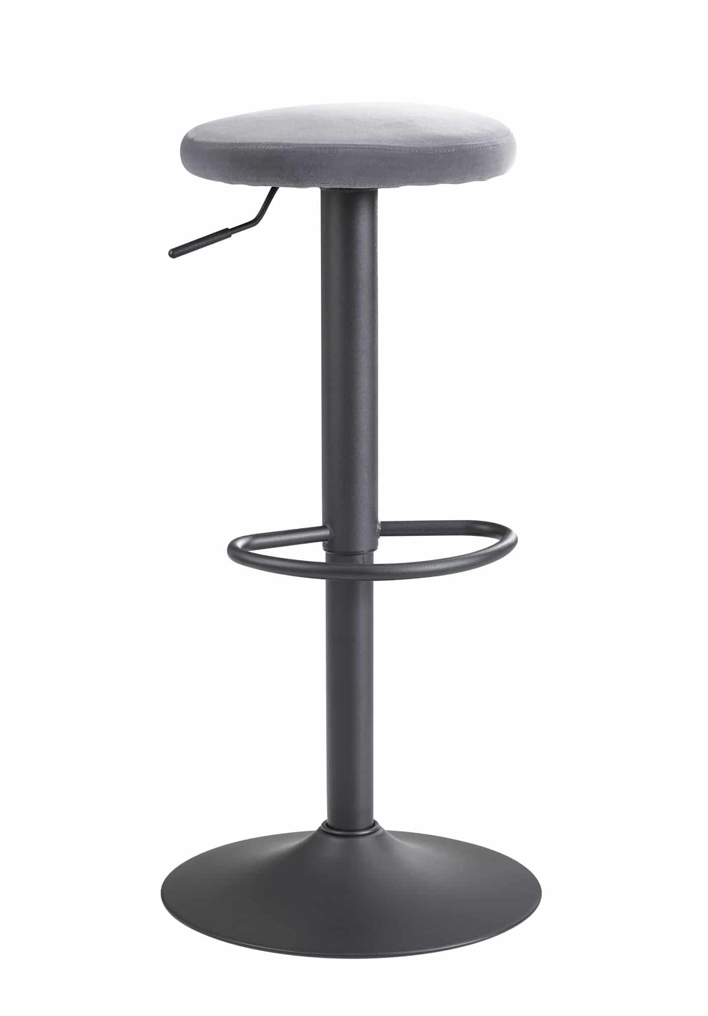 56601-WOHNLING-Barhocker-Samt-dunkelgrau-Hocker-ohne-Lehne-Kuechenhocker-Stoff-Metall-100kg-Design-Barstuhl-Tresenhocker-drehbar-Bistrohocker-WL6-200-WL6-200_2mp3kClyX2SALJ Barhocker Samt Dunkelgrau Hocker ohne Lehne 58 - 79 cm