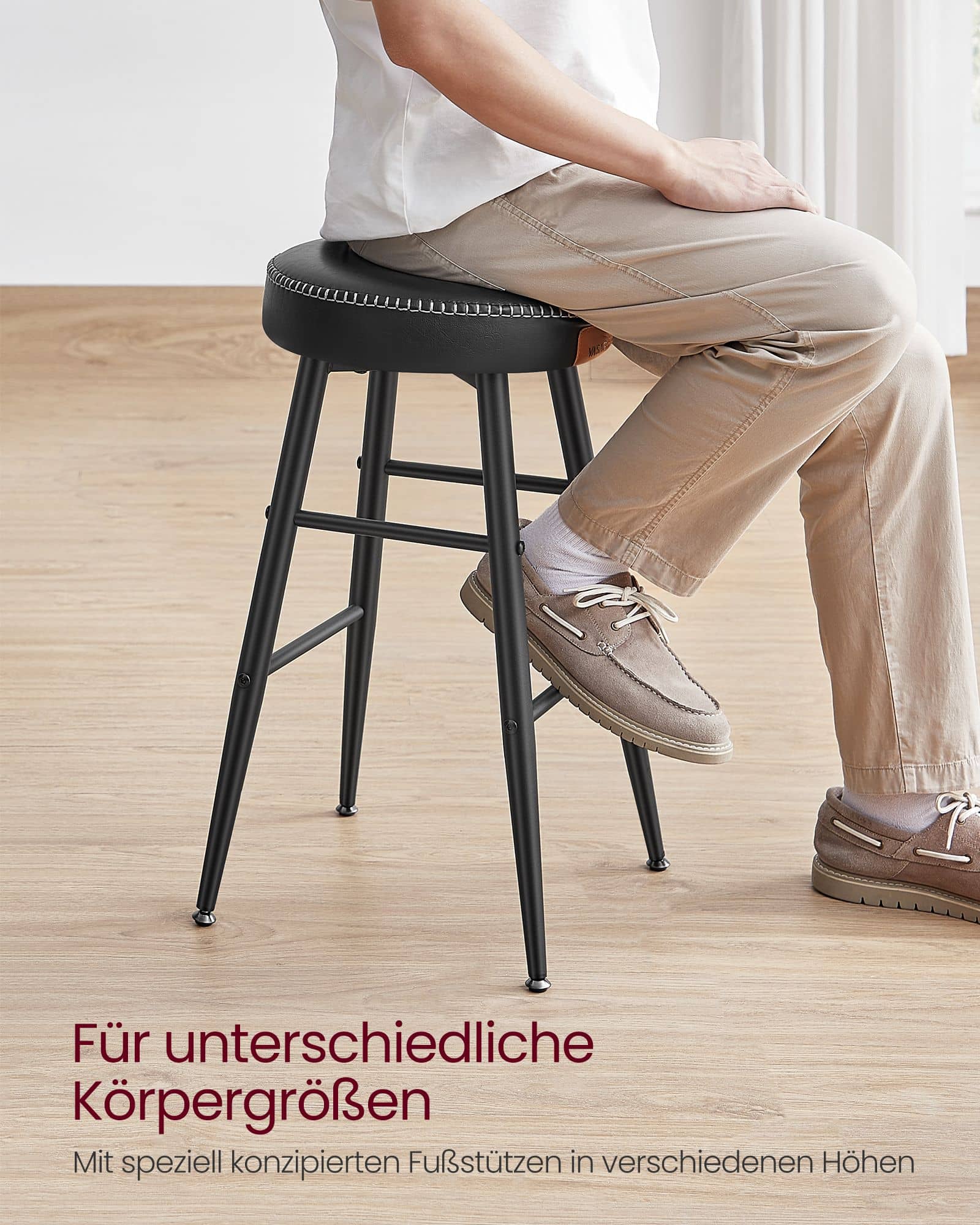 EKHO Kollektion - Barhocker 2er Set einfacher Aufbau 63 cm hoch