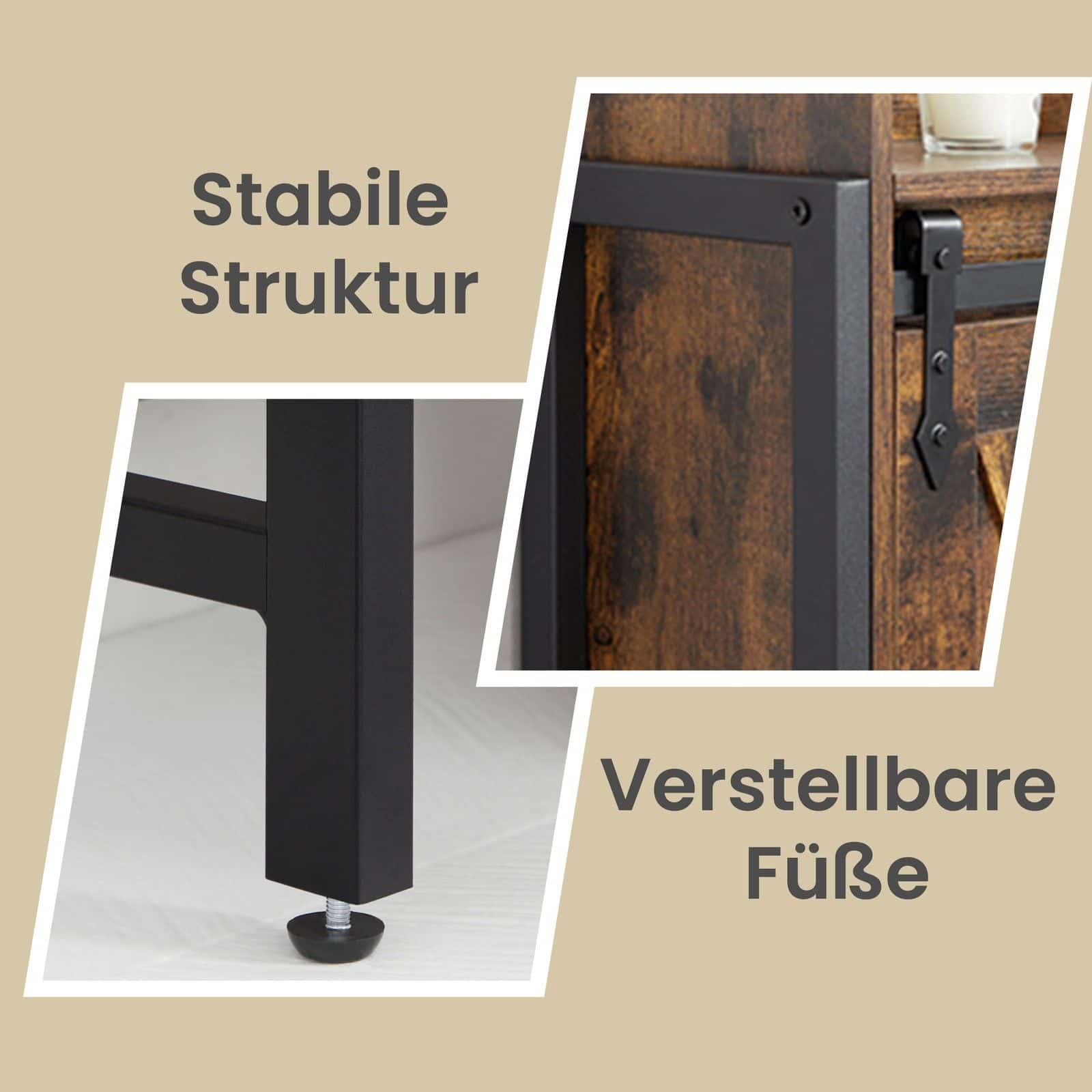 Waschmaschinenregal mit Schrank, Badregal aus Stahl, für Badezimmer