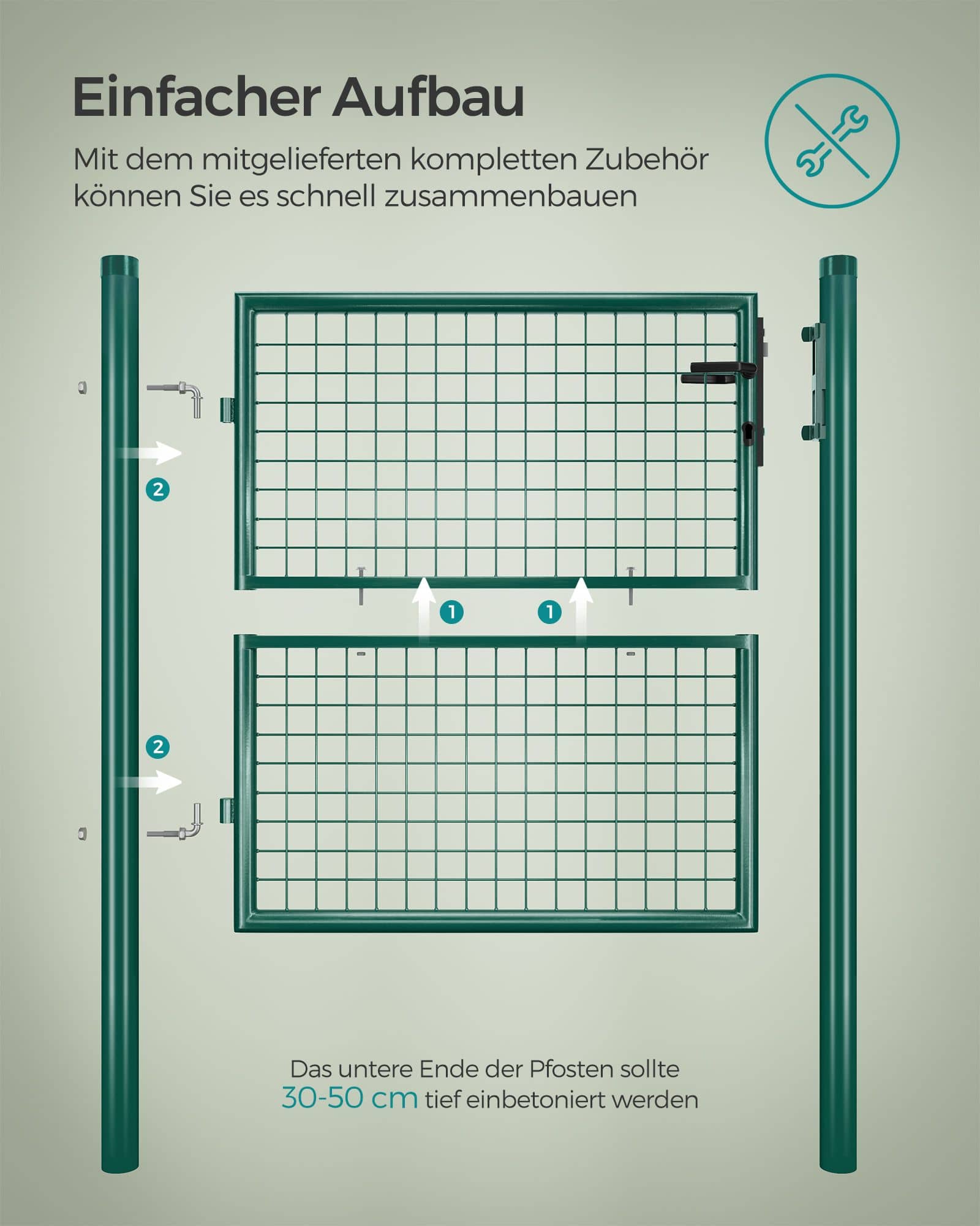 Gartentor aus verzinktem Stahl-B34GGD150G01 Gartentor aus verzinktem Stahl-B34GGD150G01