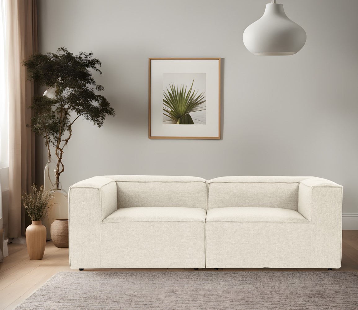 2-Sitzer Sofa Fora – Mikrofaser Linen