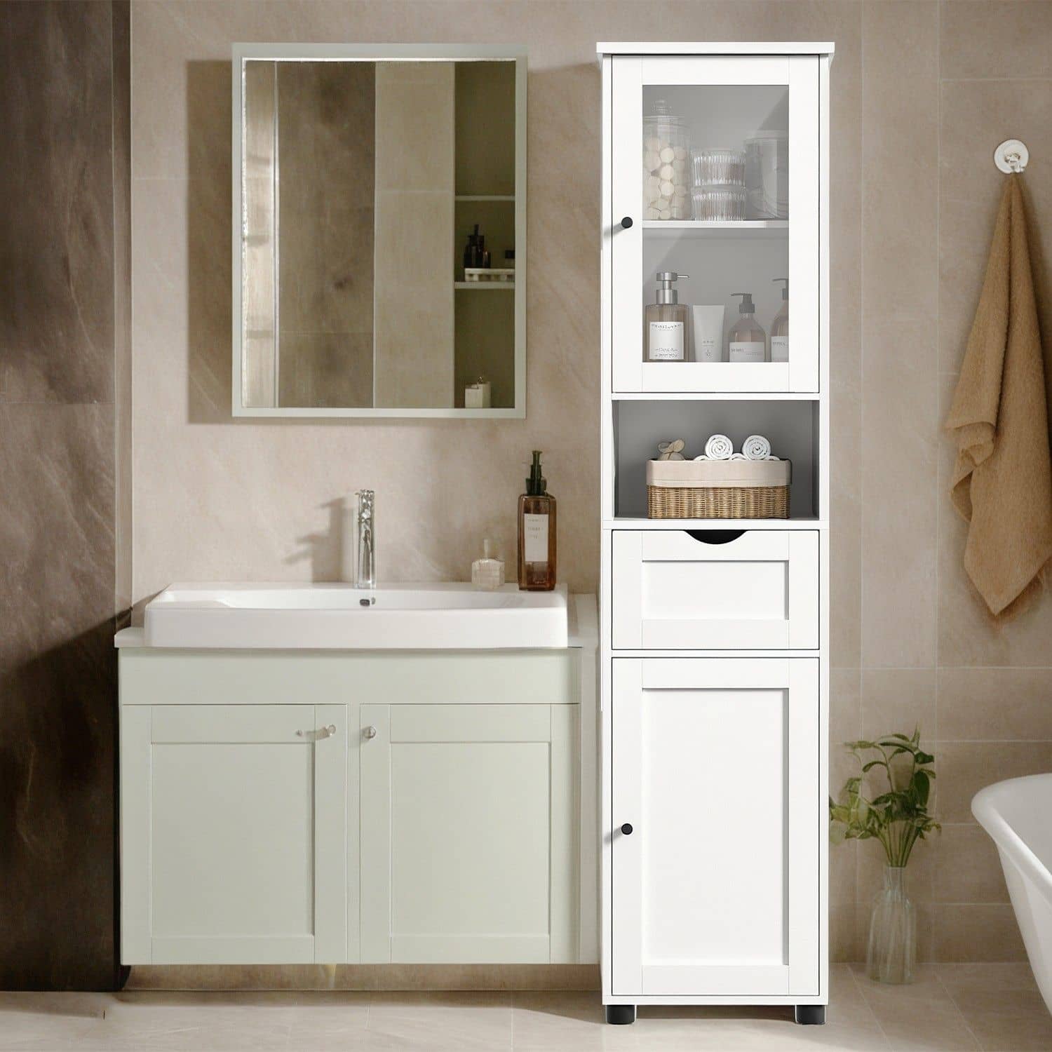 Badezimmerschrank, Badschrank, Hochschrank Badezimmerschrank, Badschrank, Hochschrank
