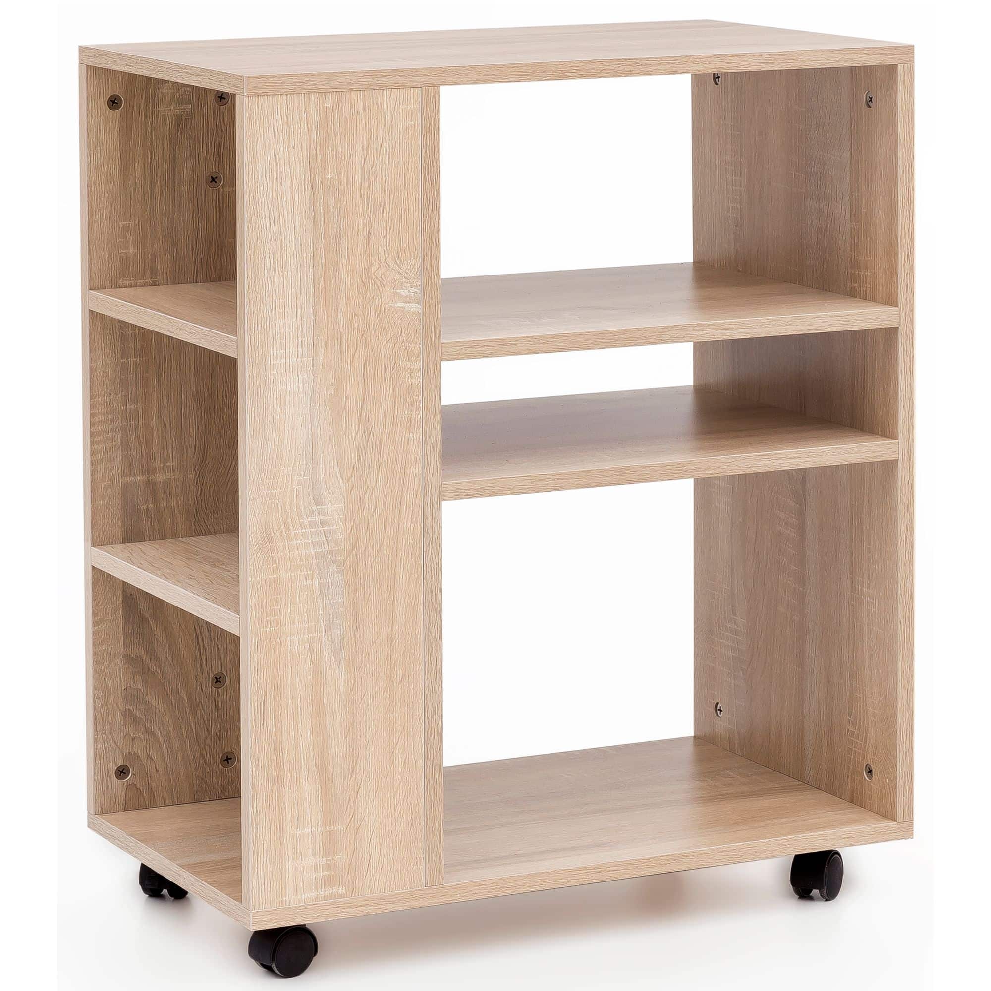 47464-WOHNLING-Regal-COUNT-60x35x75-cm-Sonoma-WL5-6WIJR9zAOpdxNc Regal WL5.695 Sonoma 60x35x75 cm Regalwagen mit Rollen Holz
