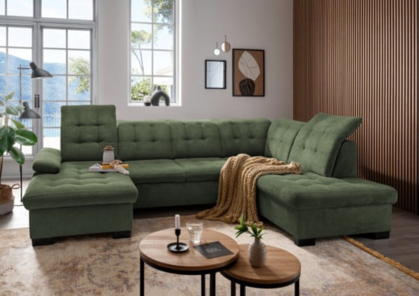 Gemütliche Wohnlandschaft Attentione von Benformato mit Schlaffunktion und Bettkasten Gemütliche Wohnlandschaft Attentione von Benformato mit Schlaffunktion und Bettkasten