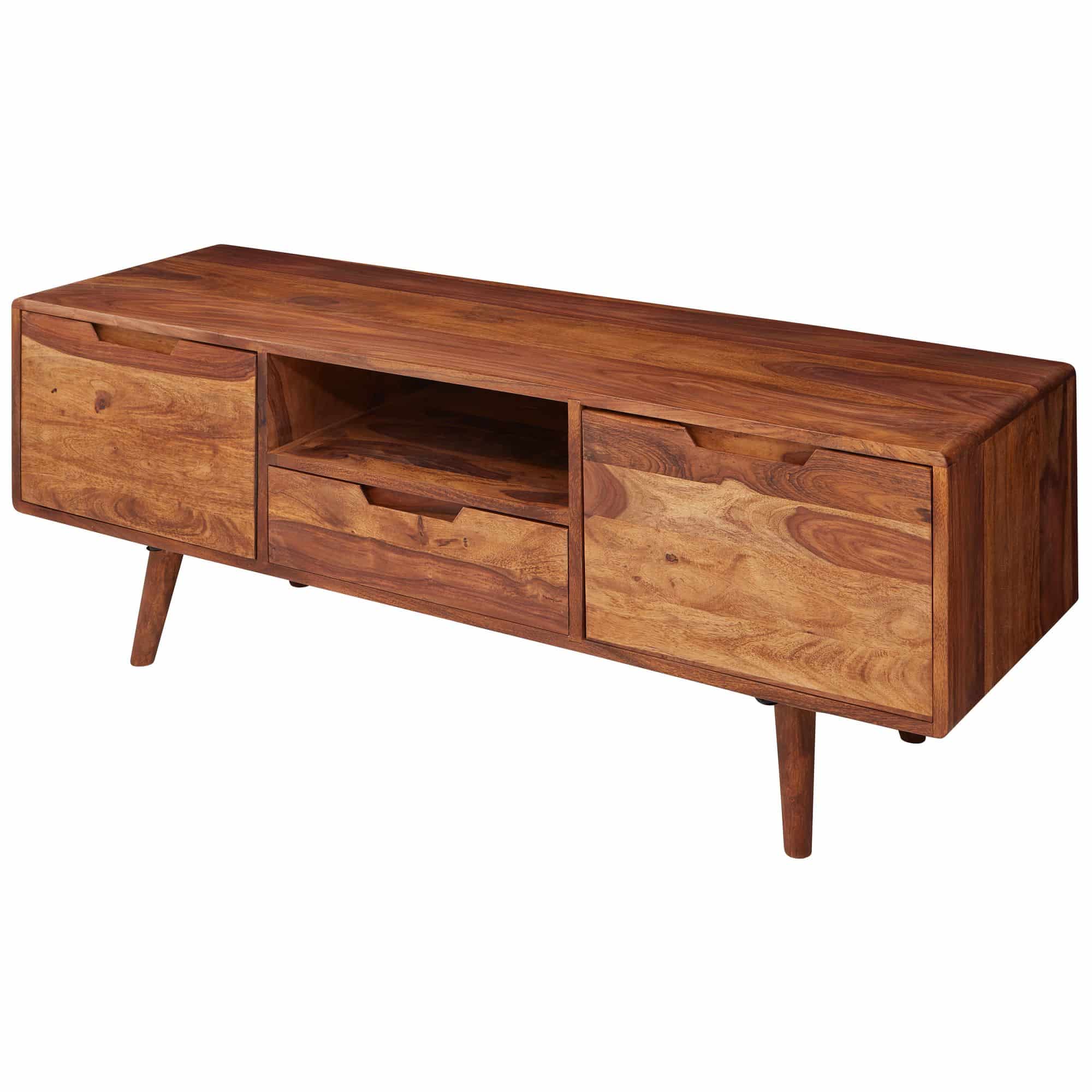 HiFi Lowboard Sheesham Massivholz Landhaus TV Kommode 135x51x45cm HiFi Lowboard Sheesham Massivholz Landhaus TV Kommode 135x51x45cm