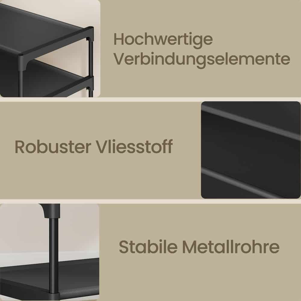 Schuhregal 3 Ebenen, Schuhaufbewahrung, Eingangsbereich