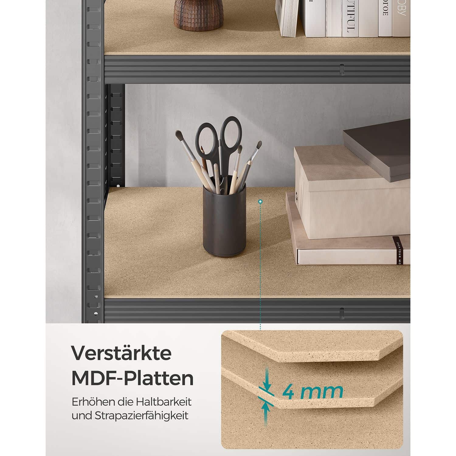 2er Set Lagerregal 200 cm hoch grau-B34GLR050G02 2er Set Lagerregal 200 cm hoch grau-B34GLR050G02