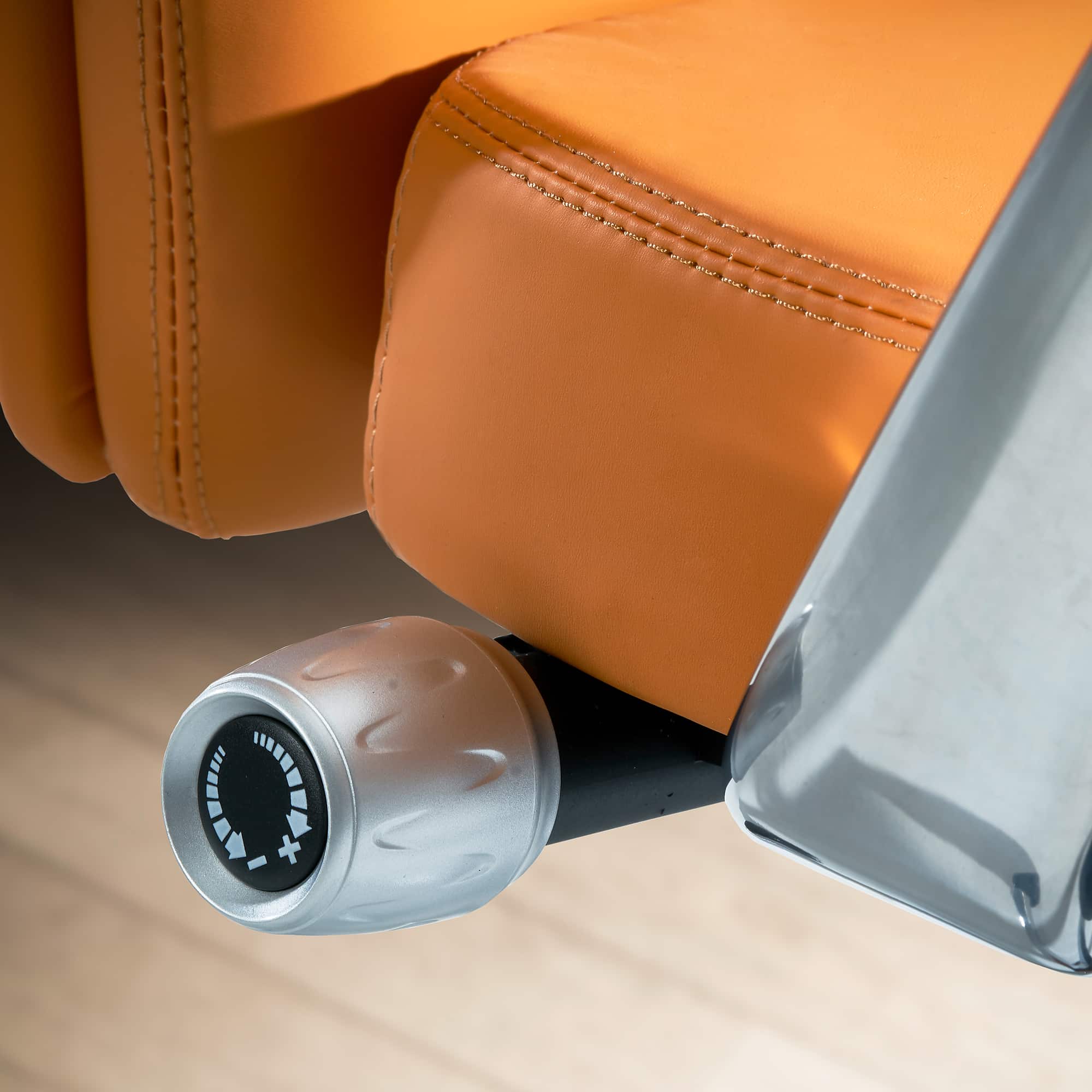 Bürostuhl Kunstleder-Bezug Caramel Schreibtischstuhl bis 120 kg