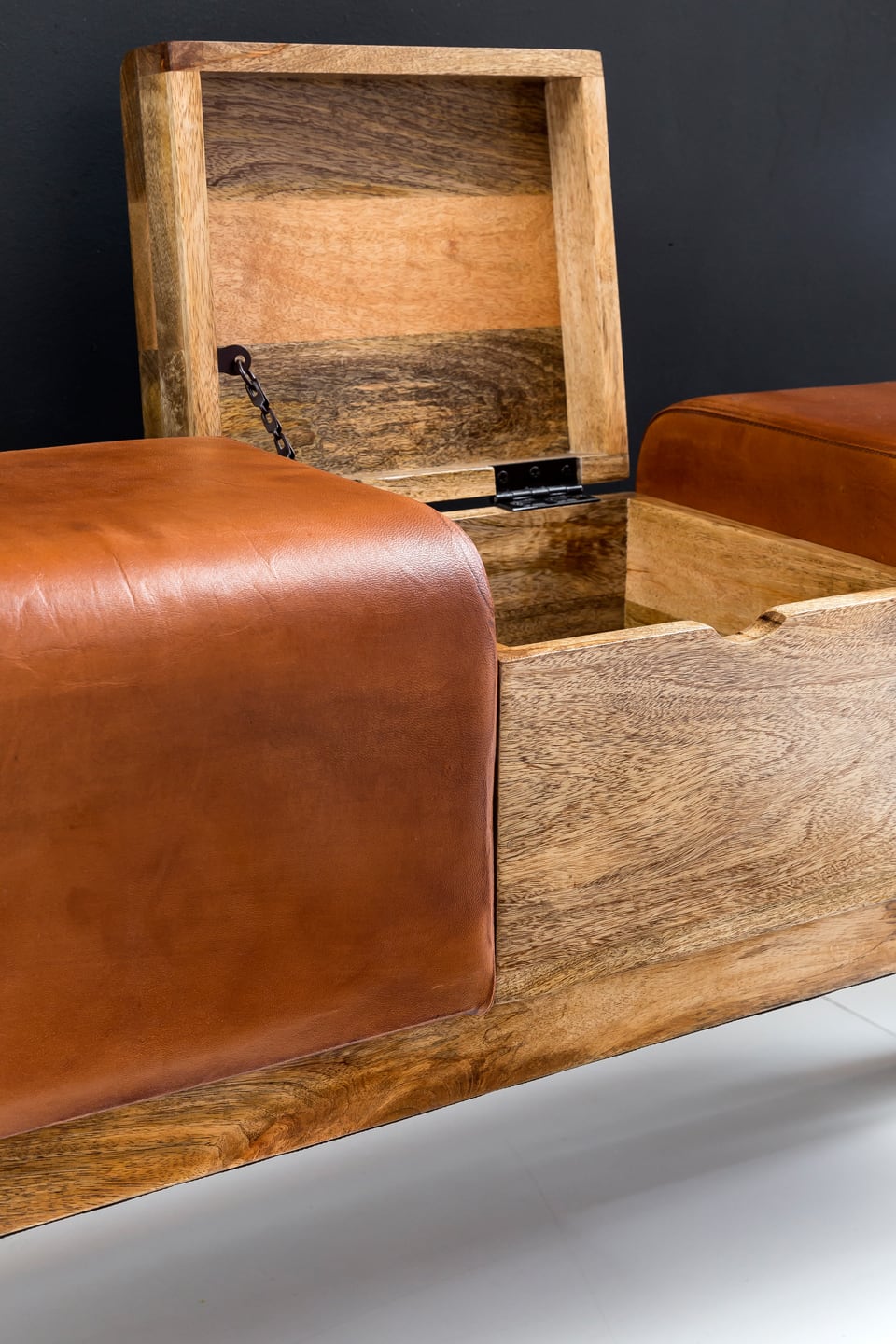43721-WOHNLING-Sitzbank-braun-echtes-Leder-mit-Bo_6 Sitzbank aus Massivholz mit Stauraum