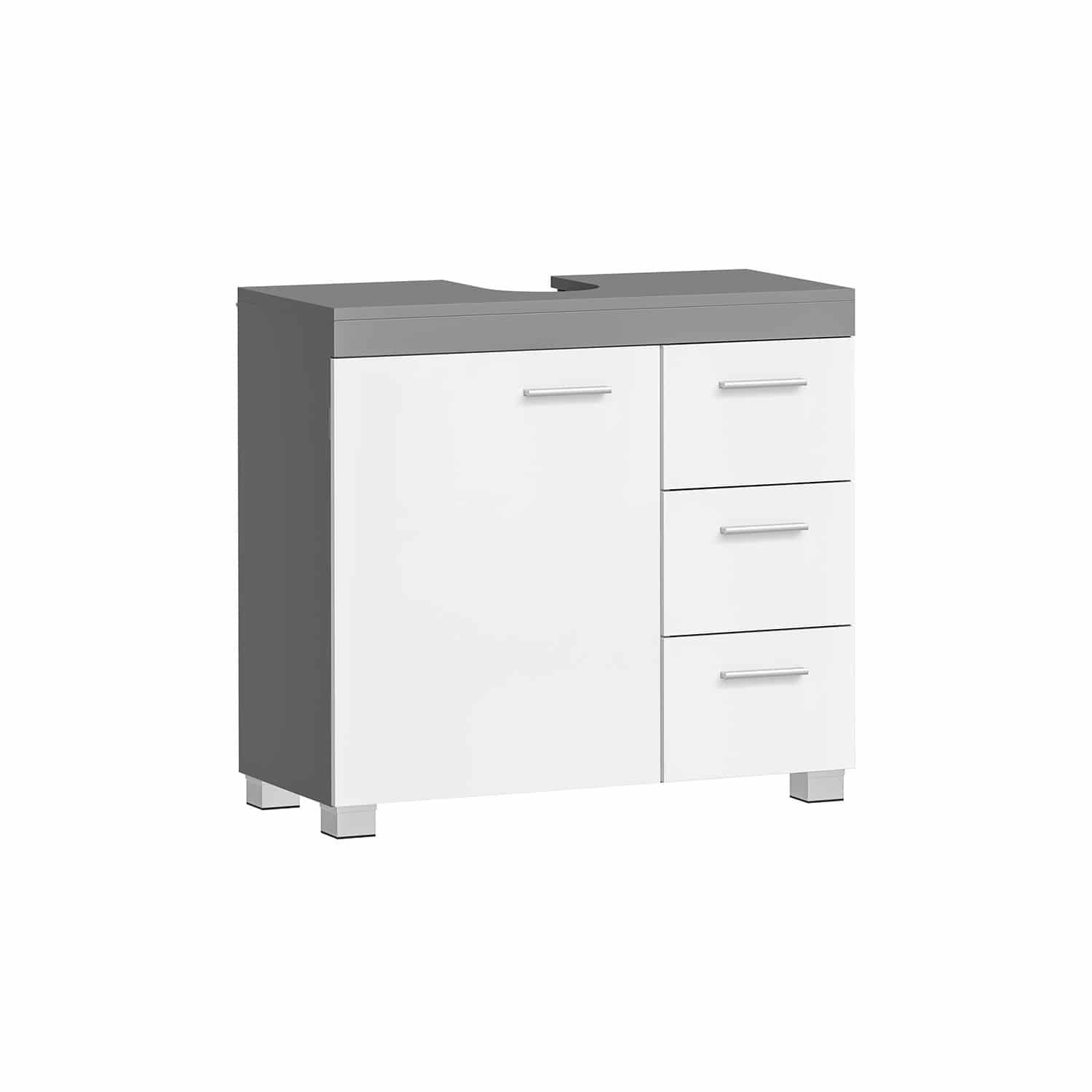 Waschbeckenunterschrank 2 Fächer hinter der Tür