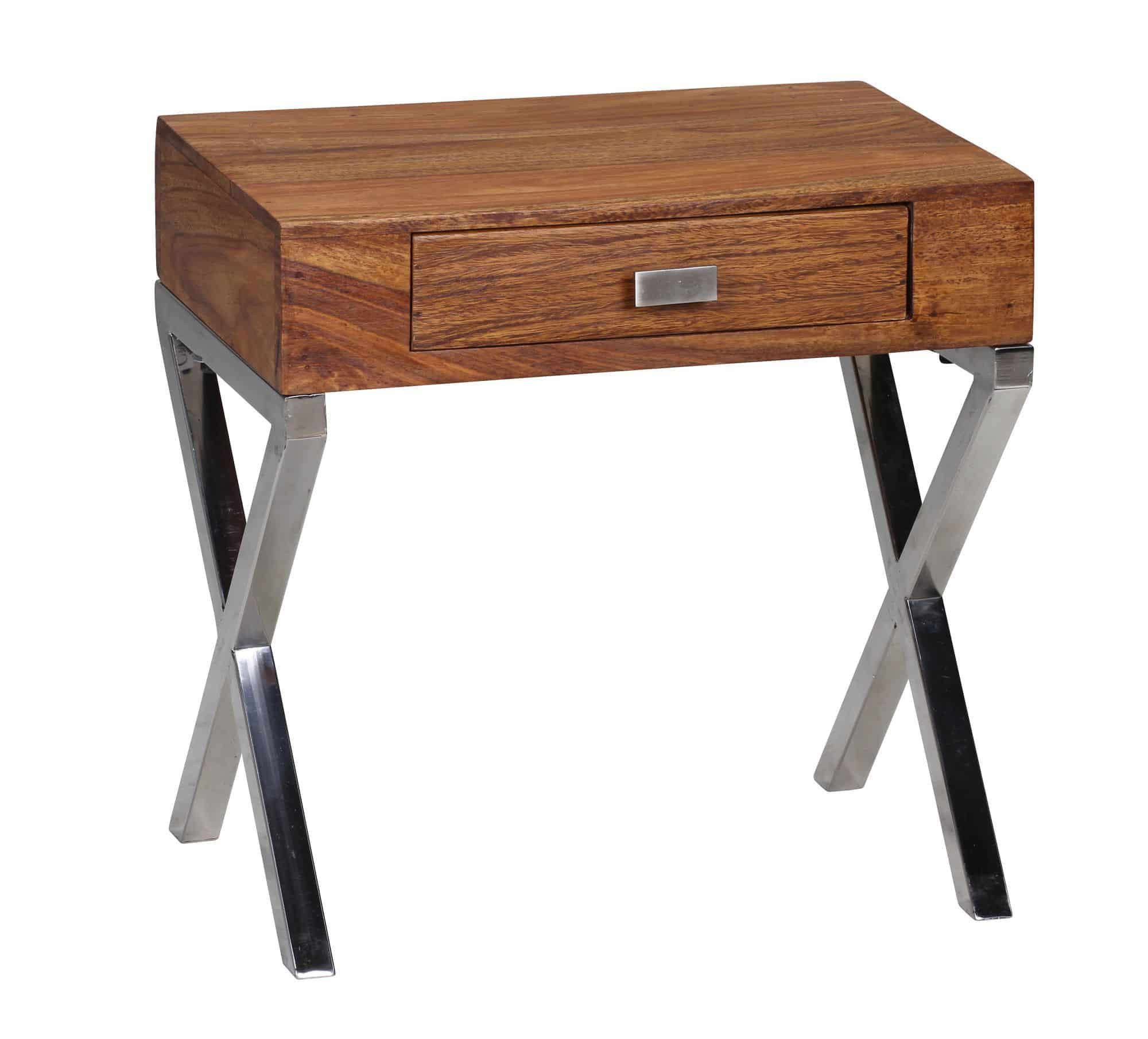 Nachttisch GUNA Massiv-Holz Sheesham Nacht-Kommode 45 cm 1 Schublade mit Metallbeine Nachtschrank Landhaus-Stil Echt-Holz Nachtkästchen dunkel-braun Nacht-Konsole Natur-Produkt Schlafzimmer-Möbel Nachttisch GUNA Massiv-Holz Sheesham Nacht-Kommode 45 cm 1 Schublade mit Metallbeine Nachtschrank Landhaus-Stil Echt-Holz Nachtkästchen dunkel-braun Nacht-Konsole Natur-Produkt Schlafzimmer-Möbel