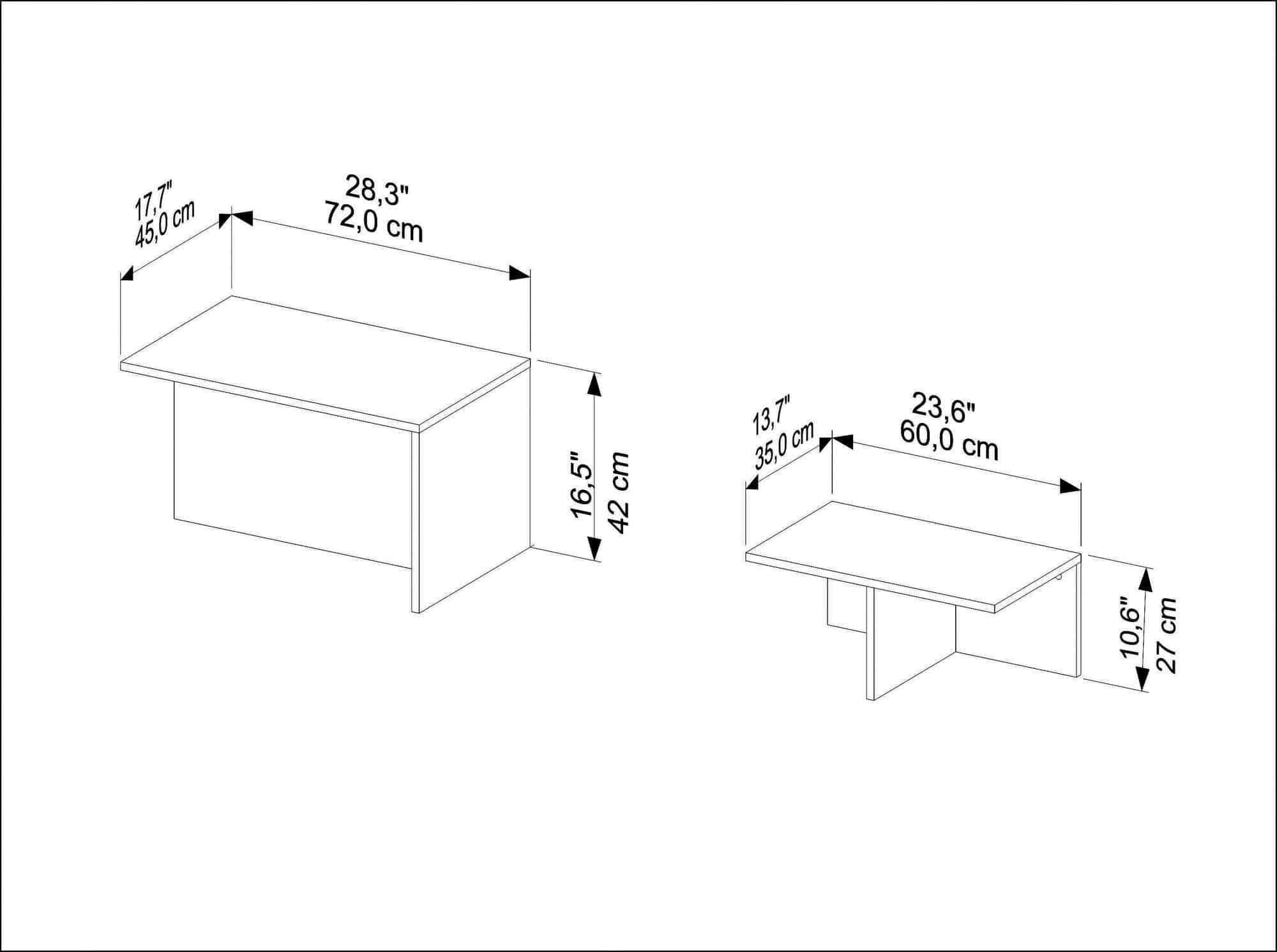 Twins - Travertine - 2er Satztisch Twins - Travertine - 2er Satztisch