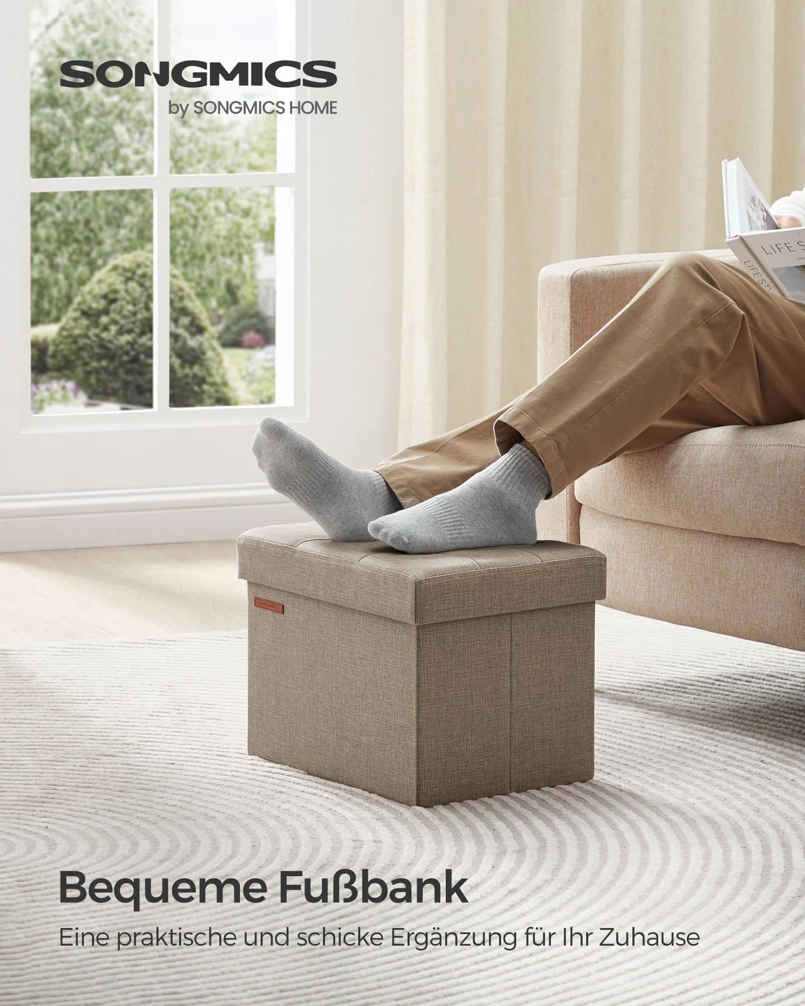 Sitzbank mit Stauraum helltaupe-LSF102K01 Sitzbank mit Stauraum helltaupe-LSF102K01