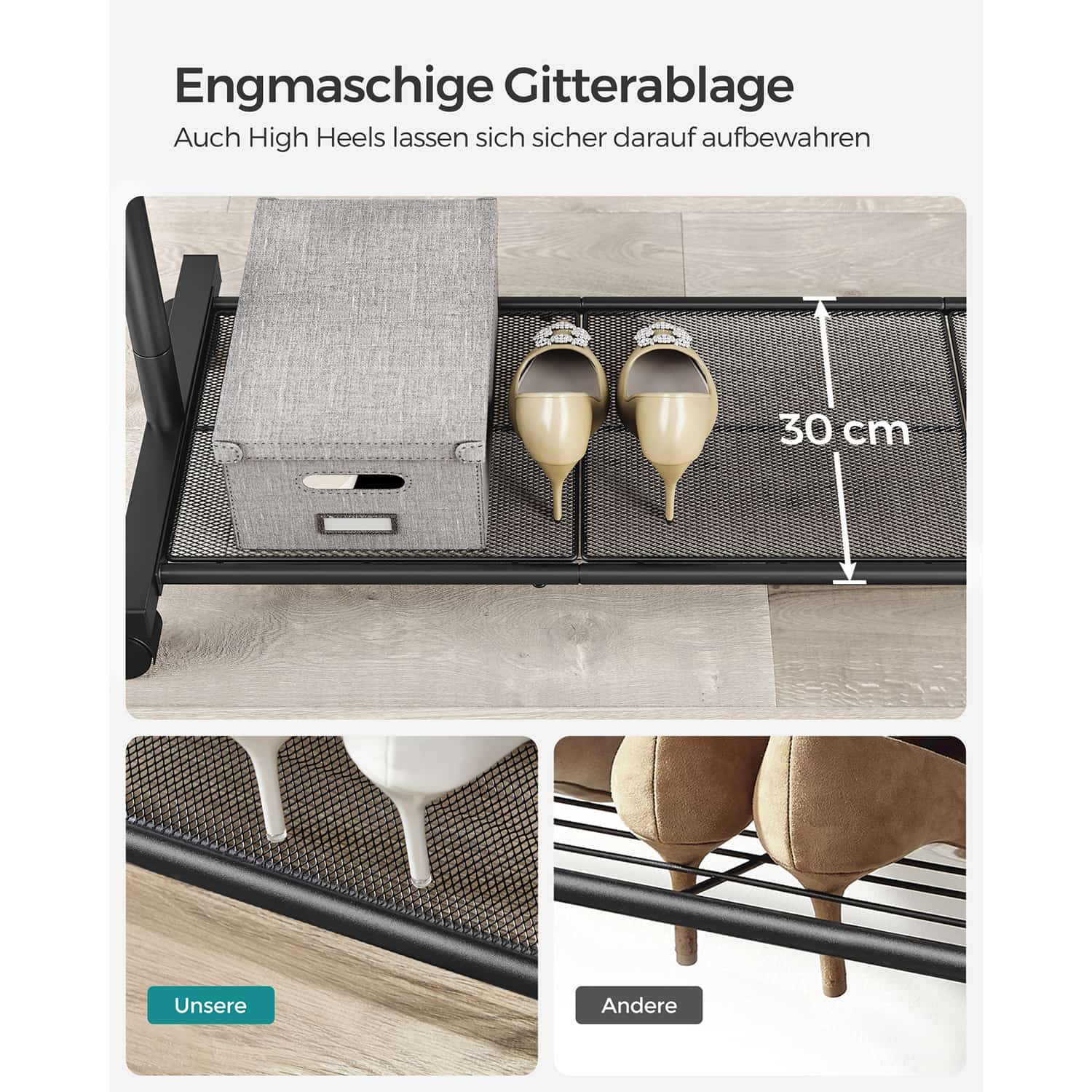 Kleiderständer auf Rollen schwarz-HSR25BK Kleiderständer auf Rollen schwarz-HSR25BK