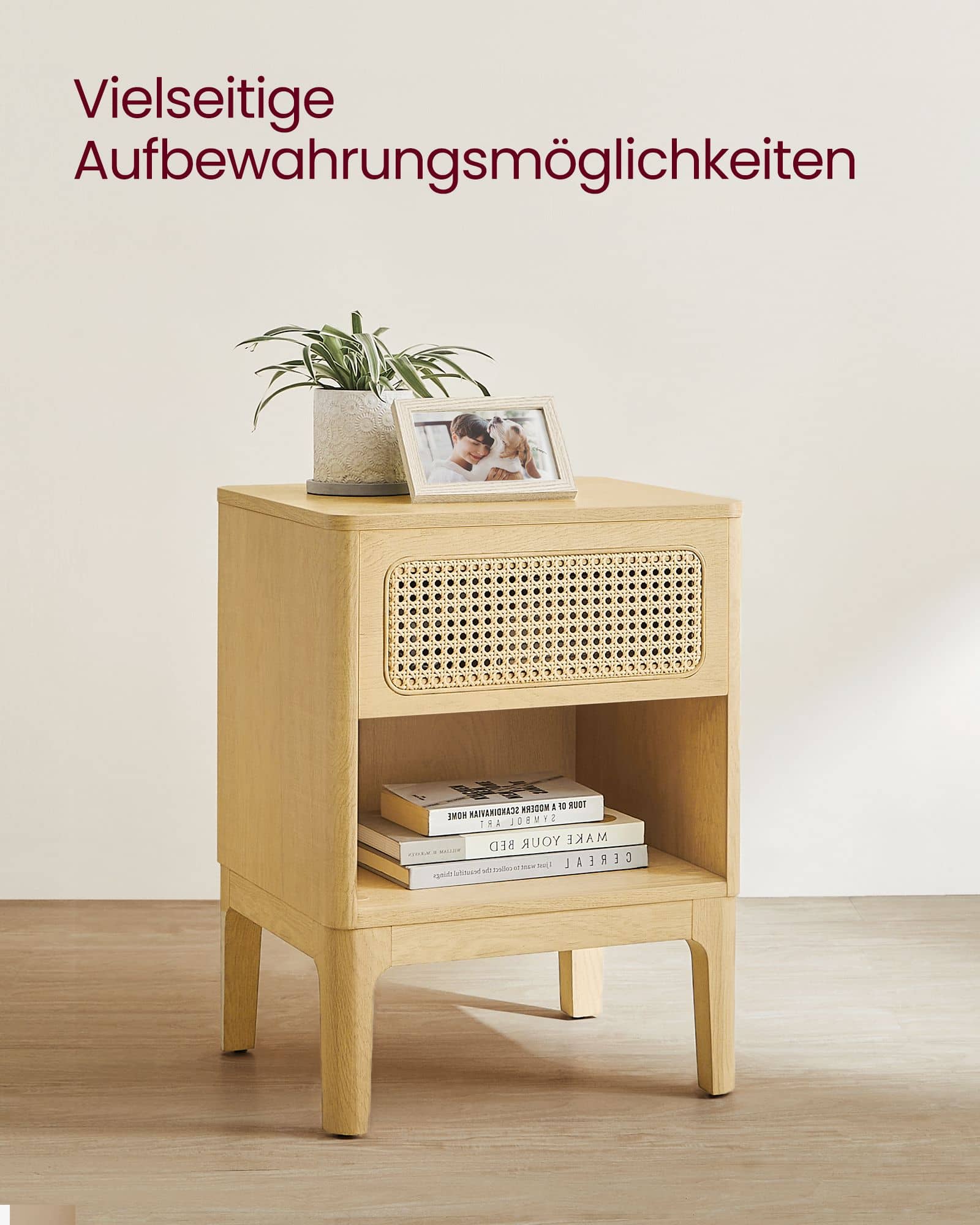 Nachttisch mit Schublade und offenem Fach modern Nachttisch mit Schublade und offenem Fach modern