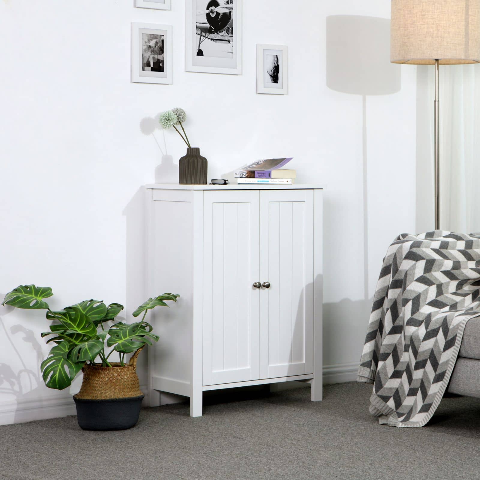 Badezimmerschrank mit Doppeltür-B34BCB60W Badezimmerschrank mit Doppeltür-B34BCB60W