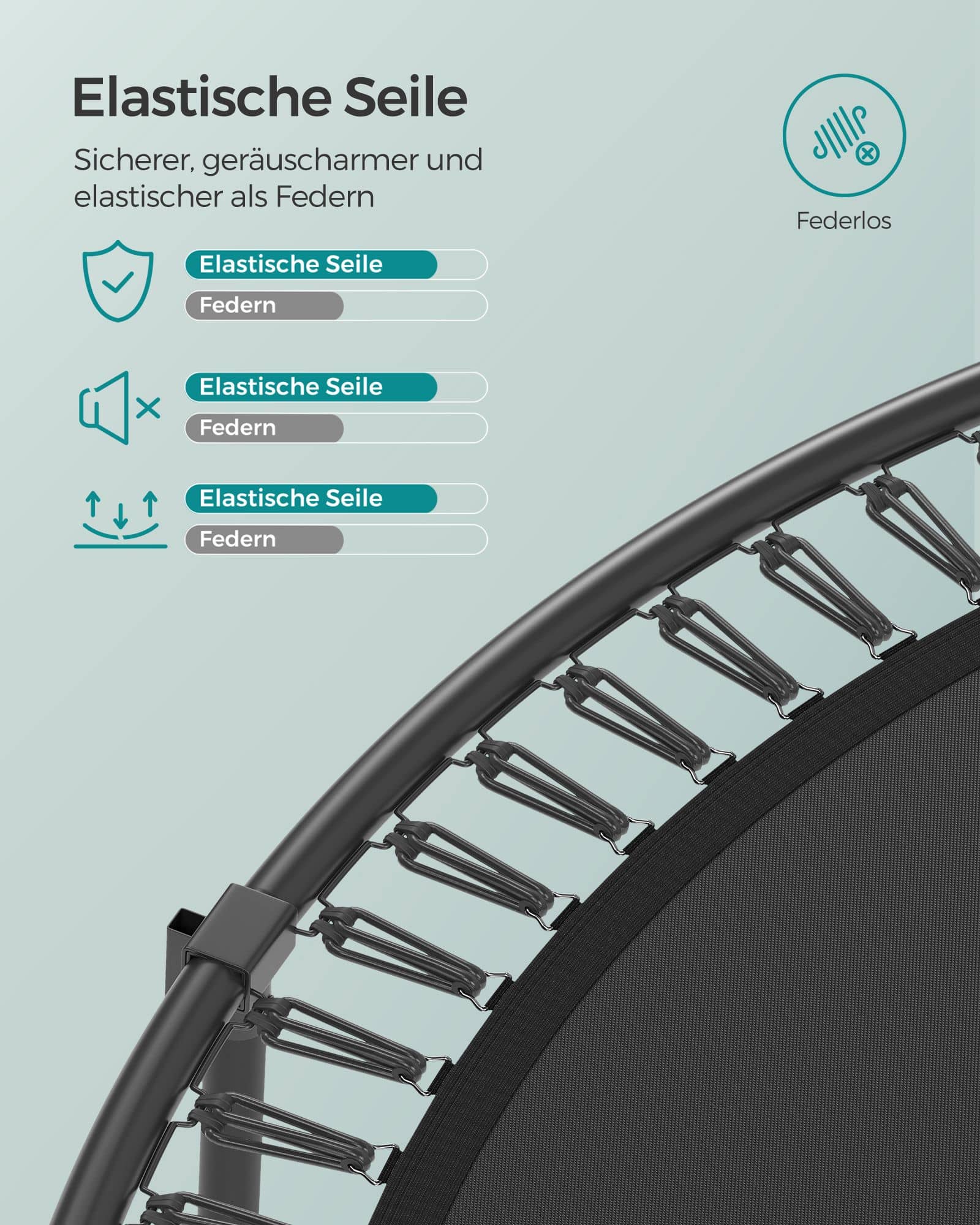 Trampolin Ø 366 cm mit Reißverschluss seeblau Trampolin Ø 366 cm mit Reißverschluss seeblau