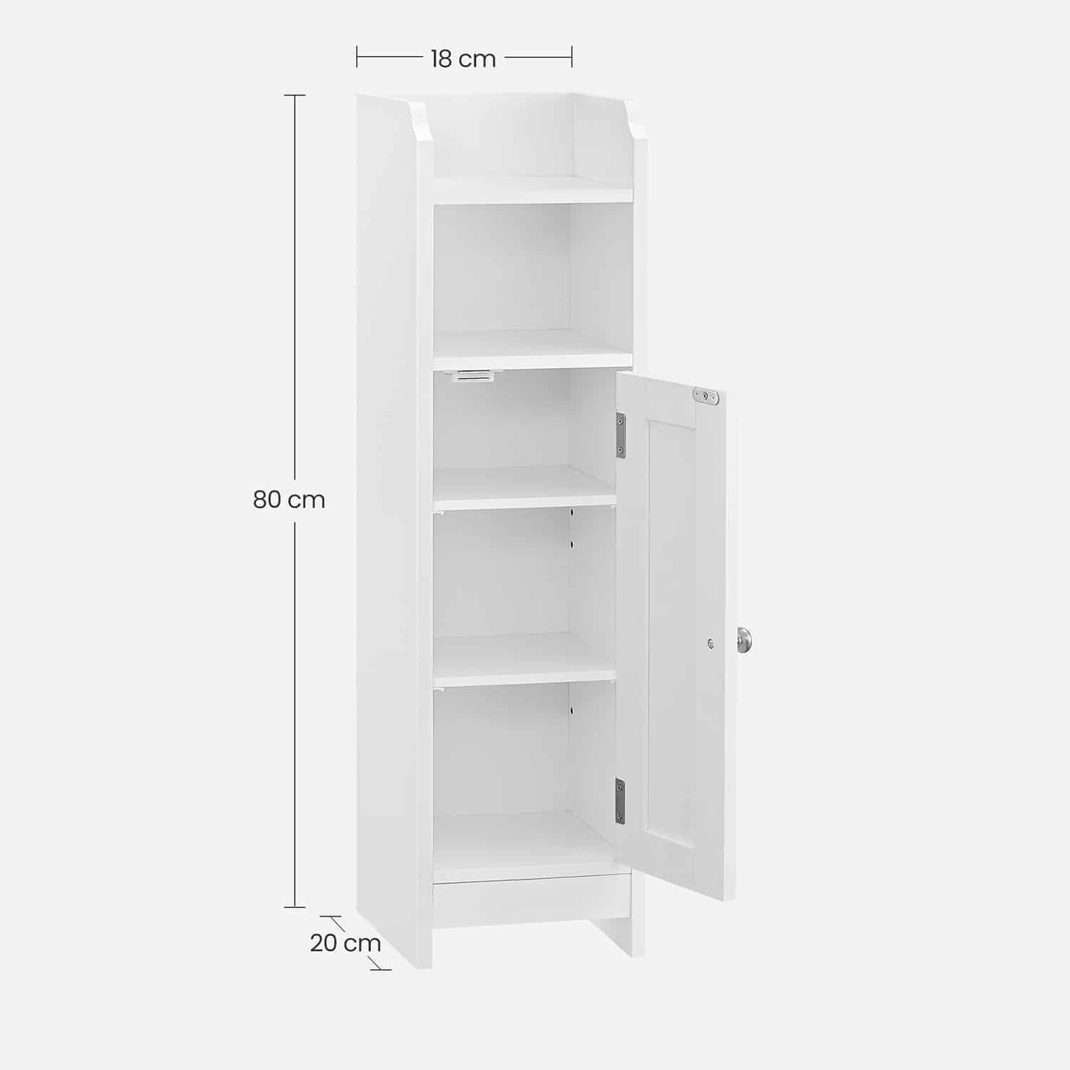 Schmaler Badezimmerschrank mit Tür-B34BBC310W01 Schmaler Badezimmerschrank mit Tür-B34BBC310W01
