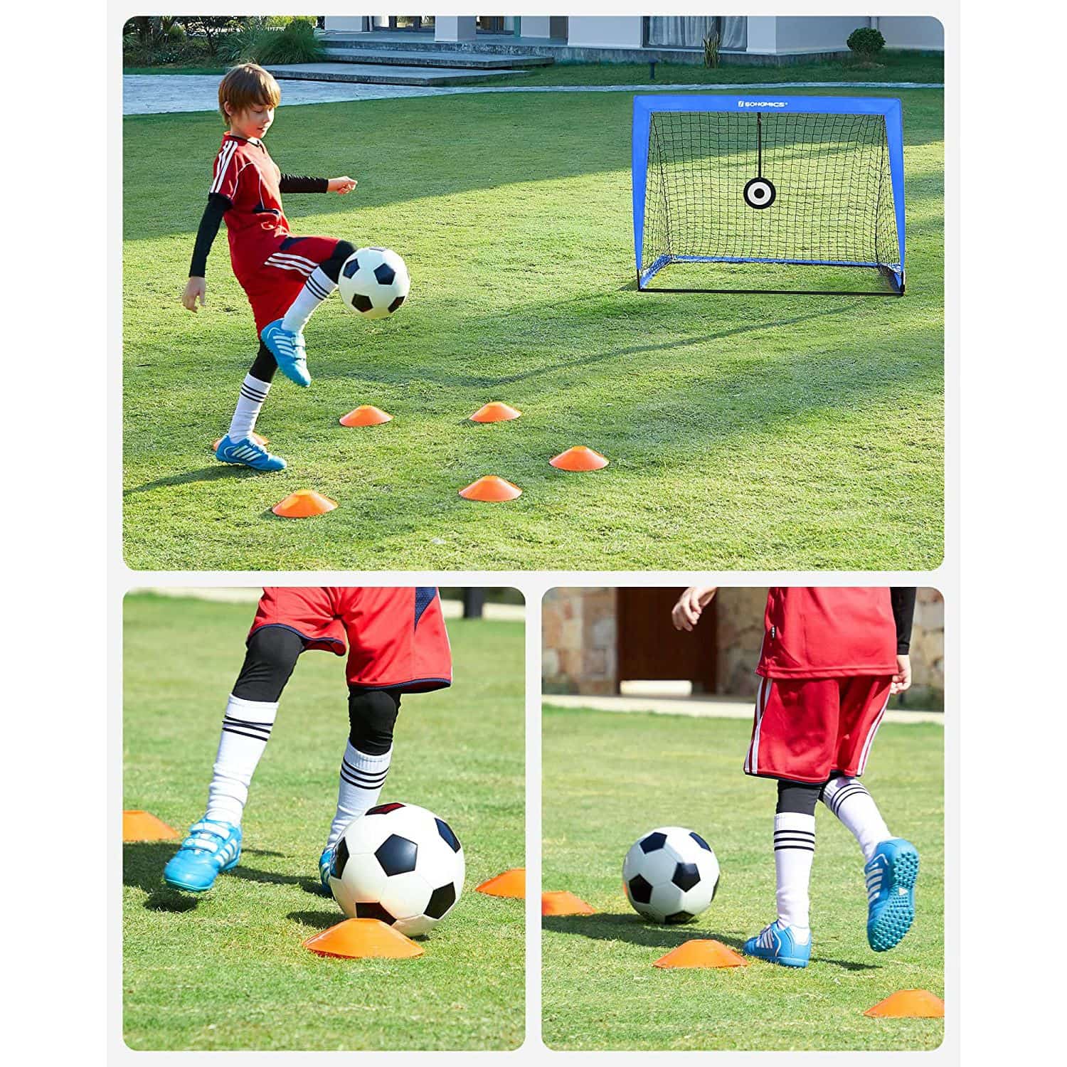 Fußballtor Kinder 2er Set faltbar blau-SZQ422Q01 Fußballtor Kinder 2er Set faltbar blau-SZQ422Q01