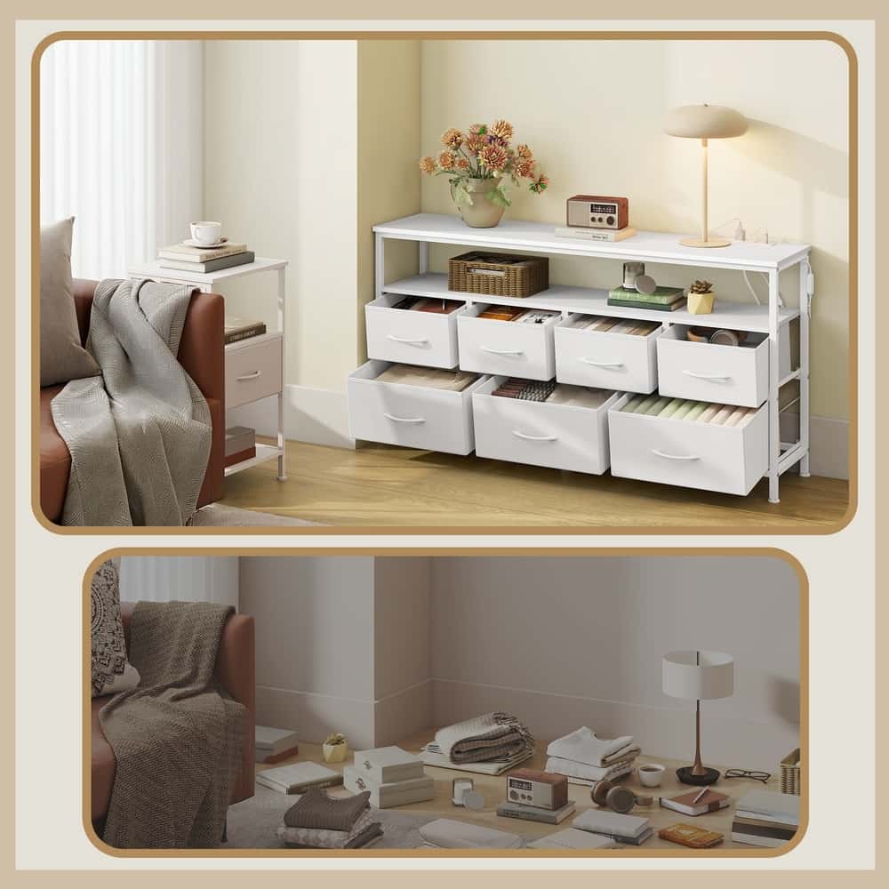 Kommode mit LED-Beleuchtung, Sideboard, Schubladenschrank für Wohnzimmer Kommode mit LED-Beleuchtung, Sideboard, Schubladenschrank für Wohnzimmer