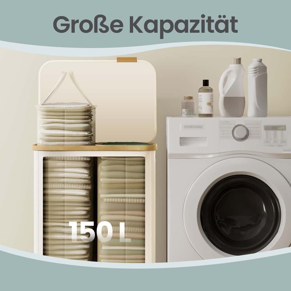 Wäschekorb mit Deckel, Wäschesammler, Wäschesortierer Wäschekorb mit Deckel, Wäschesammler, Wäschesortierer