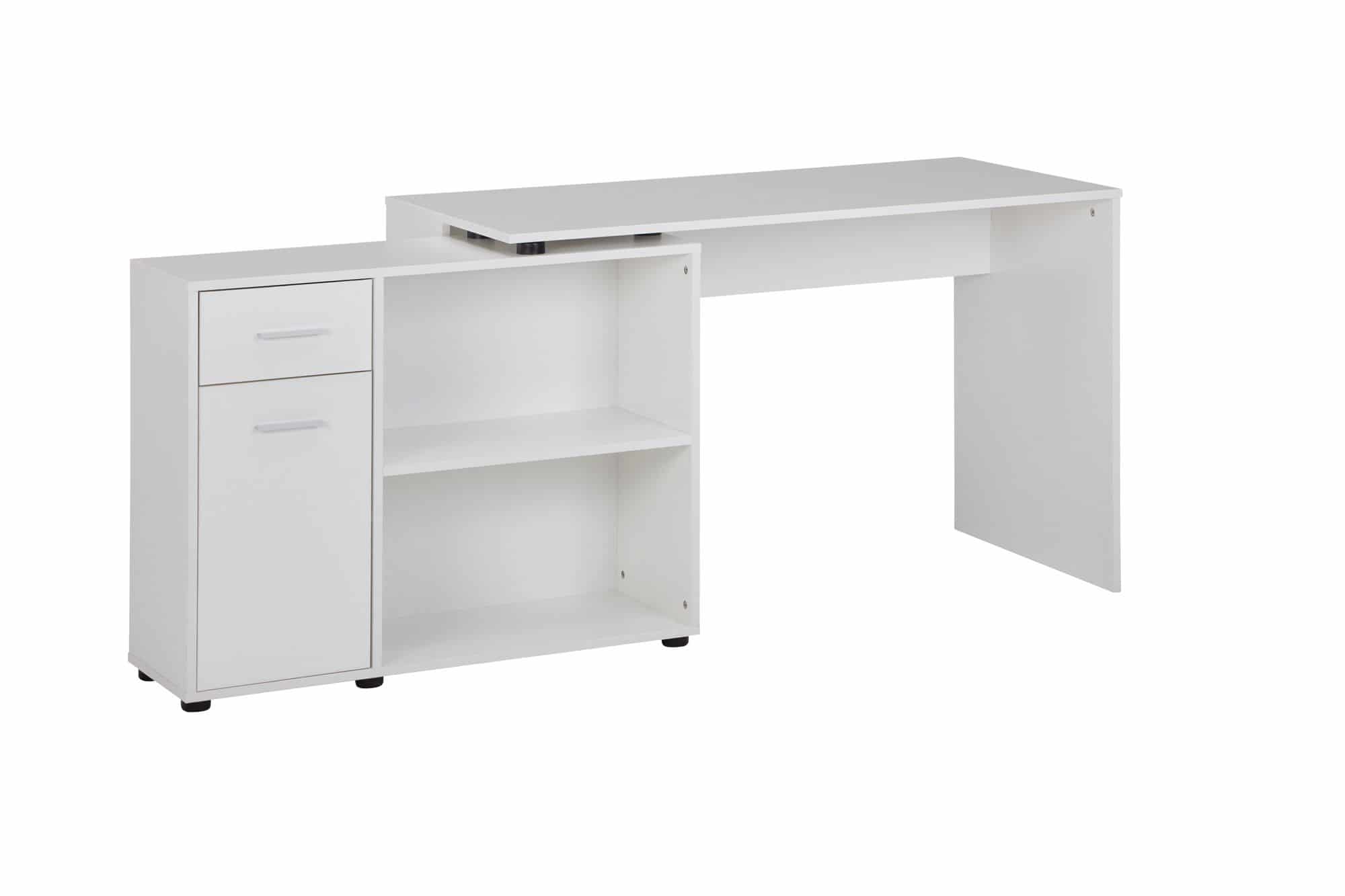 45943-WOHNLING-Design-Schreibtisch-mit-Regal-Eckschreibtisch-Weiss-Moderner-Buerotisch-Computertisch-Arbeitszimmer-Winkelschreibtisch-Home-Office-WL5-305-WL5-305_3 Design Eckschreibtisch mit Regal Weiß 120 x 75,5 x 106,5 cm