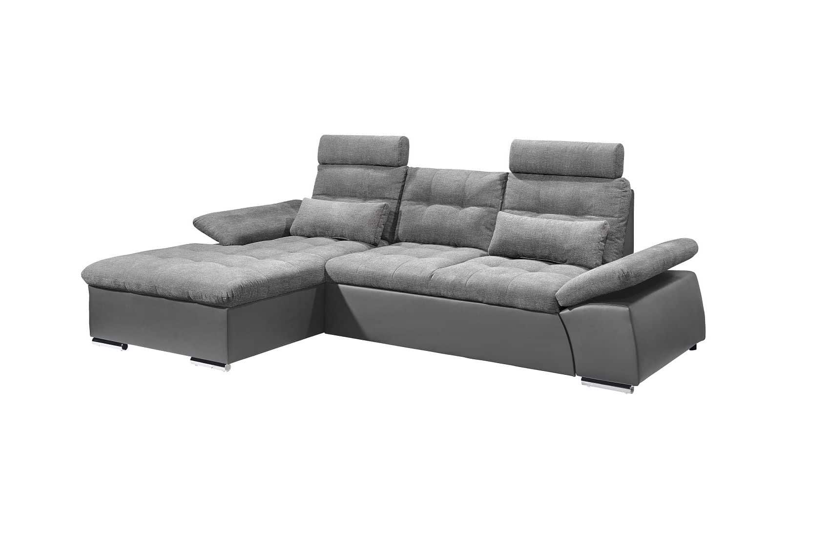 Ecksofa Jakarta Dunkelgrau | Anthrazit – Modernes Sofa mit Schlaffunktion & verstellbaren Armlehnen Ecksofa Jakarta Dunkelgrau | Anthrazit – Modernes Sofa mit Schlaffunktion & verstellbaren Armlehnen