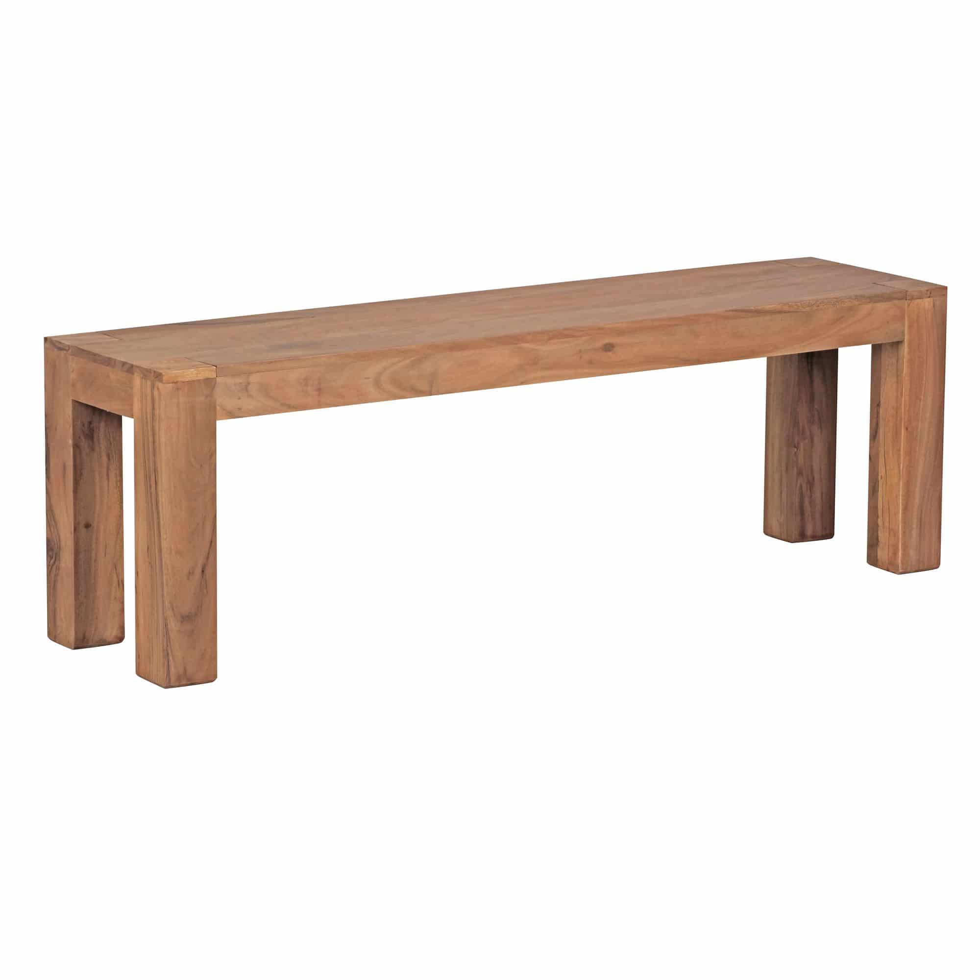 Esszimmer Sitzbank MUMBAI Massiv-Holz Akazie 140 x 45 x 35 cm Holz-Bank Natur-Produkt Küchenbank im Landhaus-Stil Esszimmer Sitzbank MUMBAI Massiv-Holz Akazie 140 x 45 x 35 cm Holz-Bank Natur-Produkt Küchenbank im Landhaus-Stil