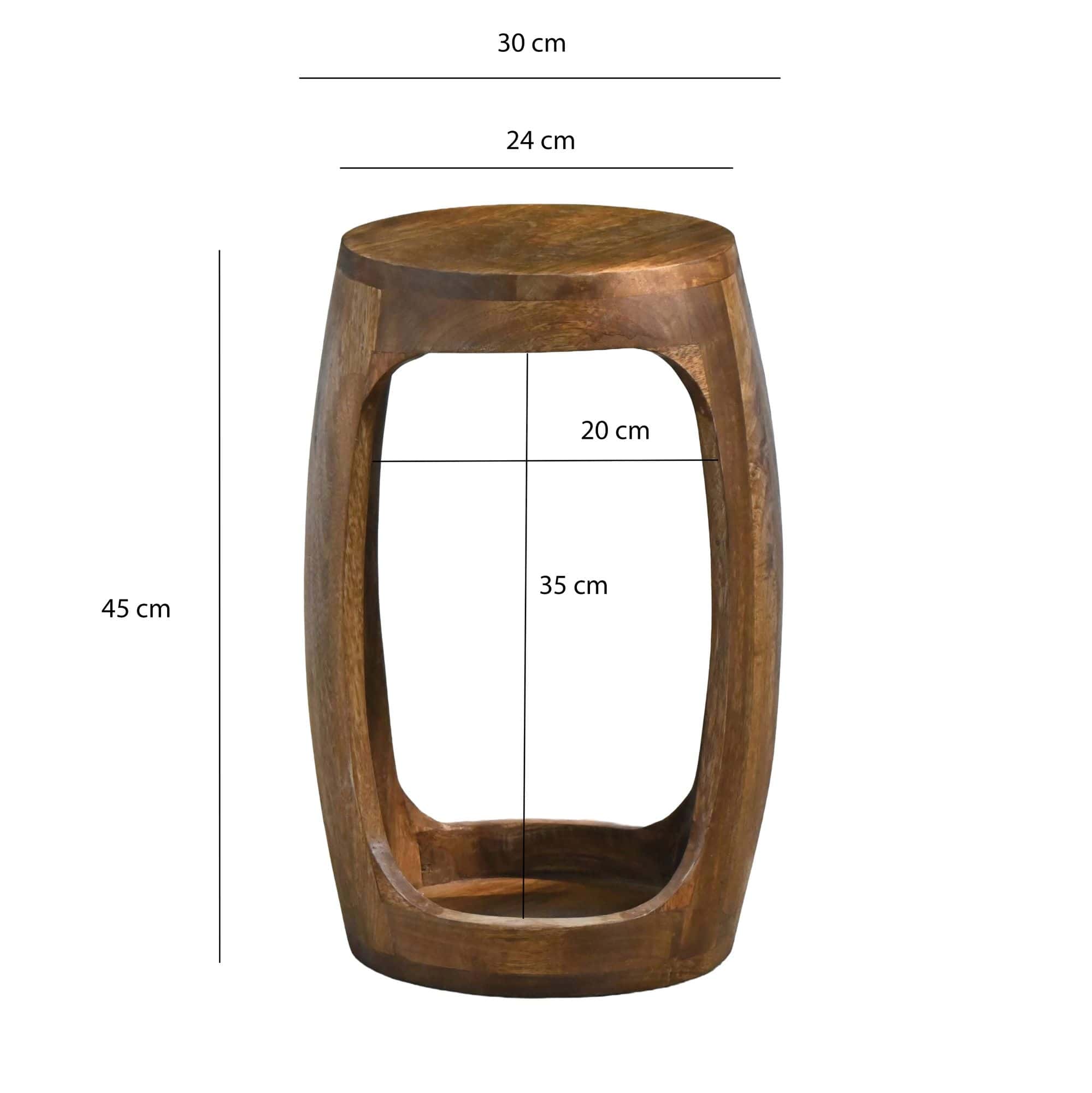 Beistelltisch Mango Massivholz rund 30cm - Kleiner Runder Couchtisch mit offenem Fach - Handgefertigter Wohnzimmertisch im modernen Design aus Echtholz Beistelltisch Mango Massivholz rund 30cm - Kleiner Runder Couchtisch mit offenem Fach - Handgefertigter Wohnzimmertisch im modernen Design aus Echtholz