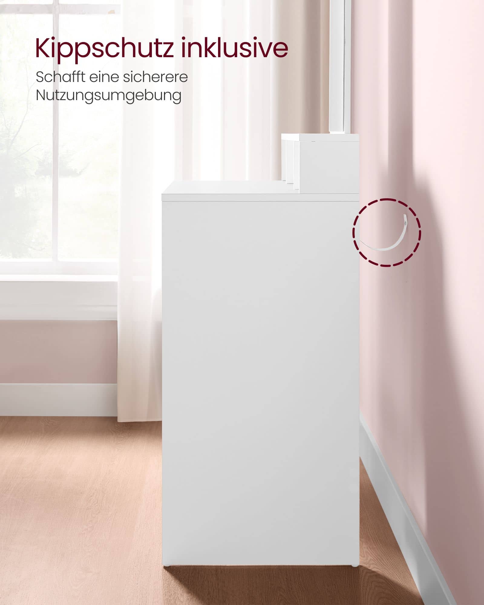 Schminktisch mit Spiegel und 2 Schubladen weiß Schminktisch mit Spiegel und 2 Schubladen weiß