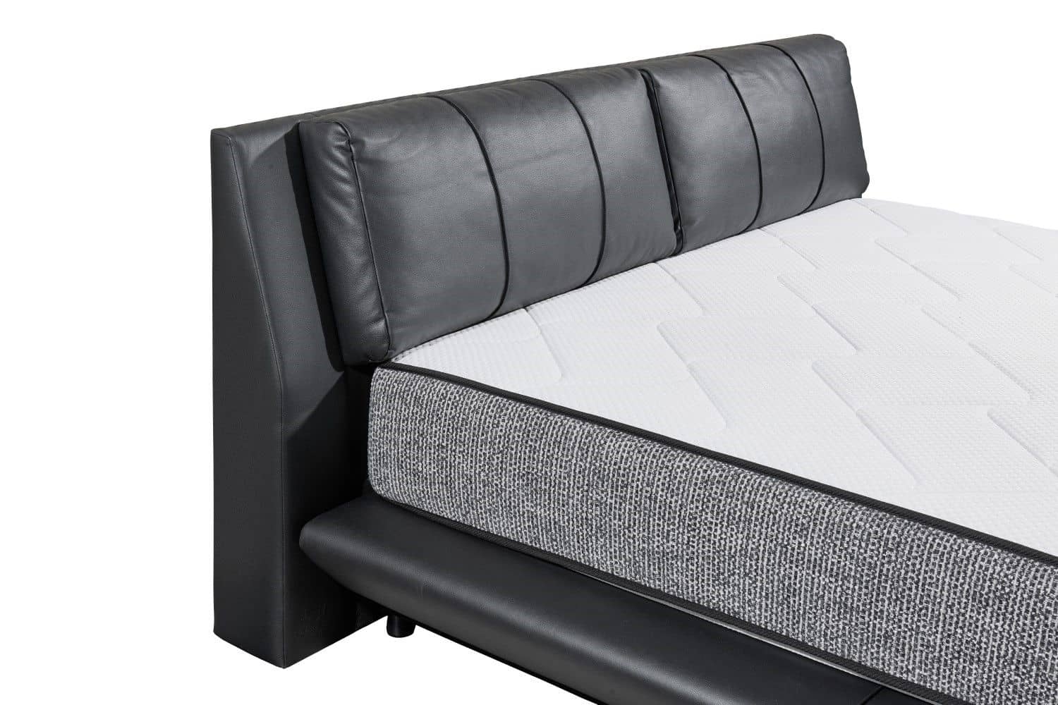 ED Exciting Design Boxbett Midnight 180x200 Schwarz | Nube Kunstleder