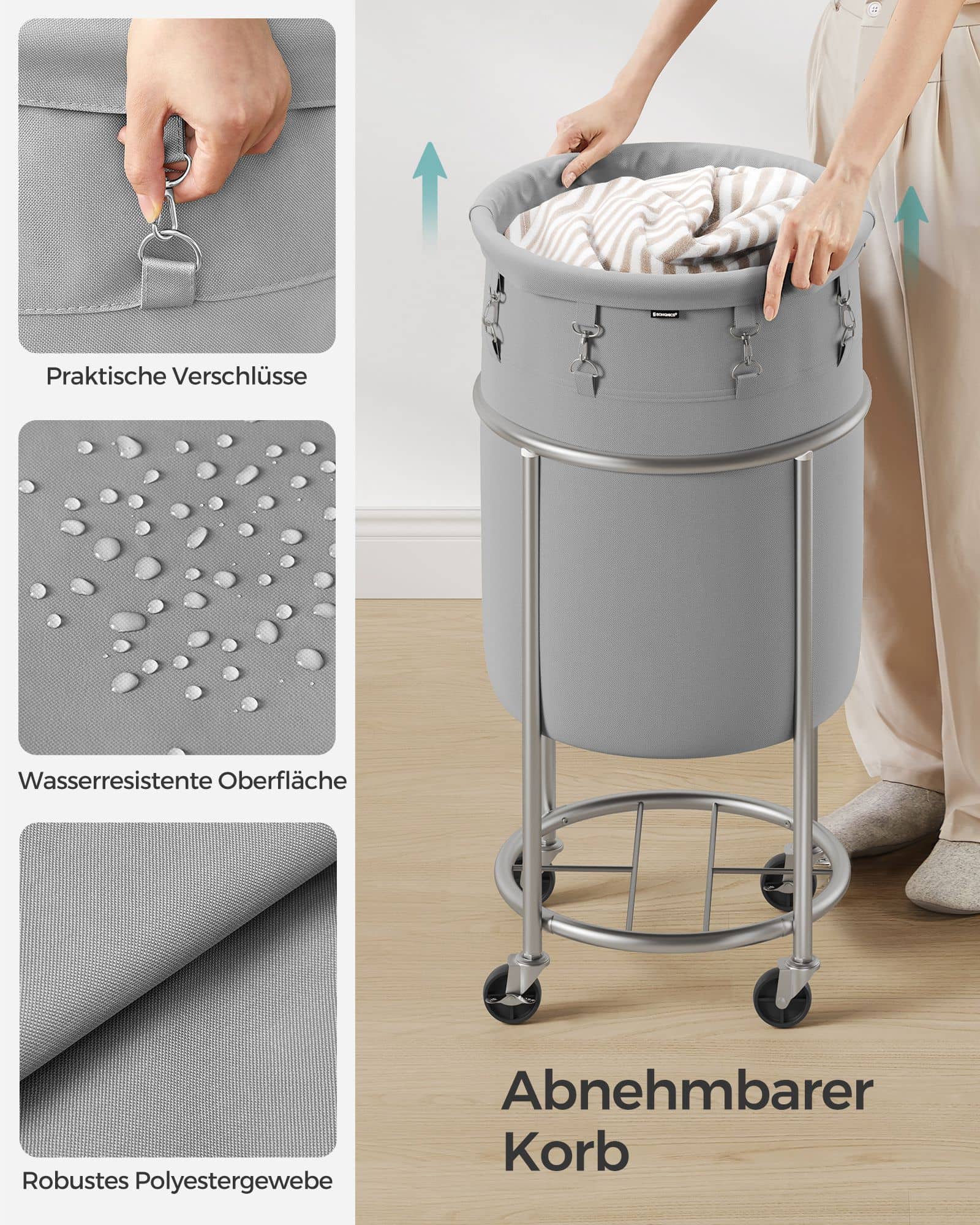 Wäschekorb mit Rollen Wäschekorb mit Rollen