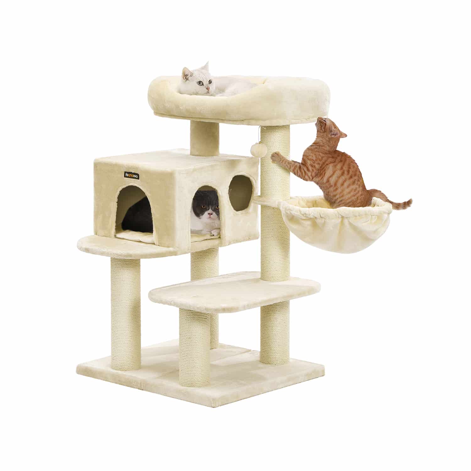 Kratzbaum dicke Stämme 112 cm Beige-PCT01M Kratzbaum dicke Stämme 112 cm Beige-PCT01M