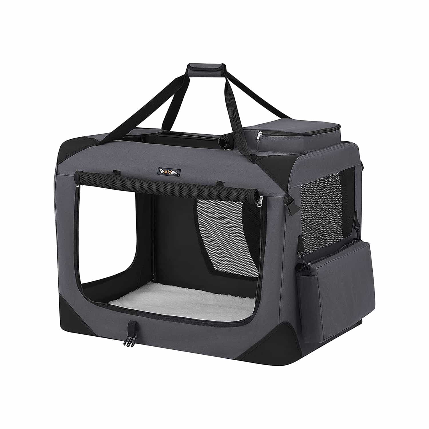 Hundebox faltbar 81 x 58 x 58 cm grau-PDC008G01 Hundebox faltbar 81 x 58 x 58 cm grau-PDC008G01