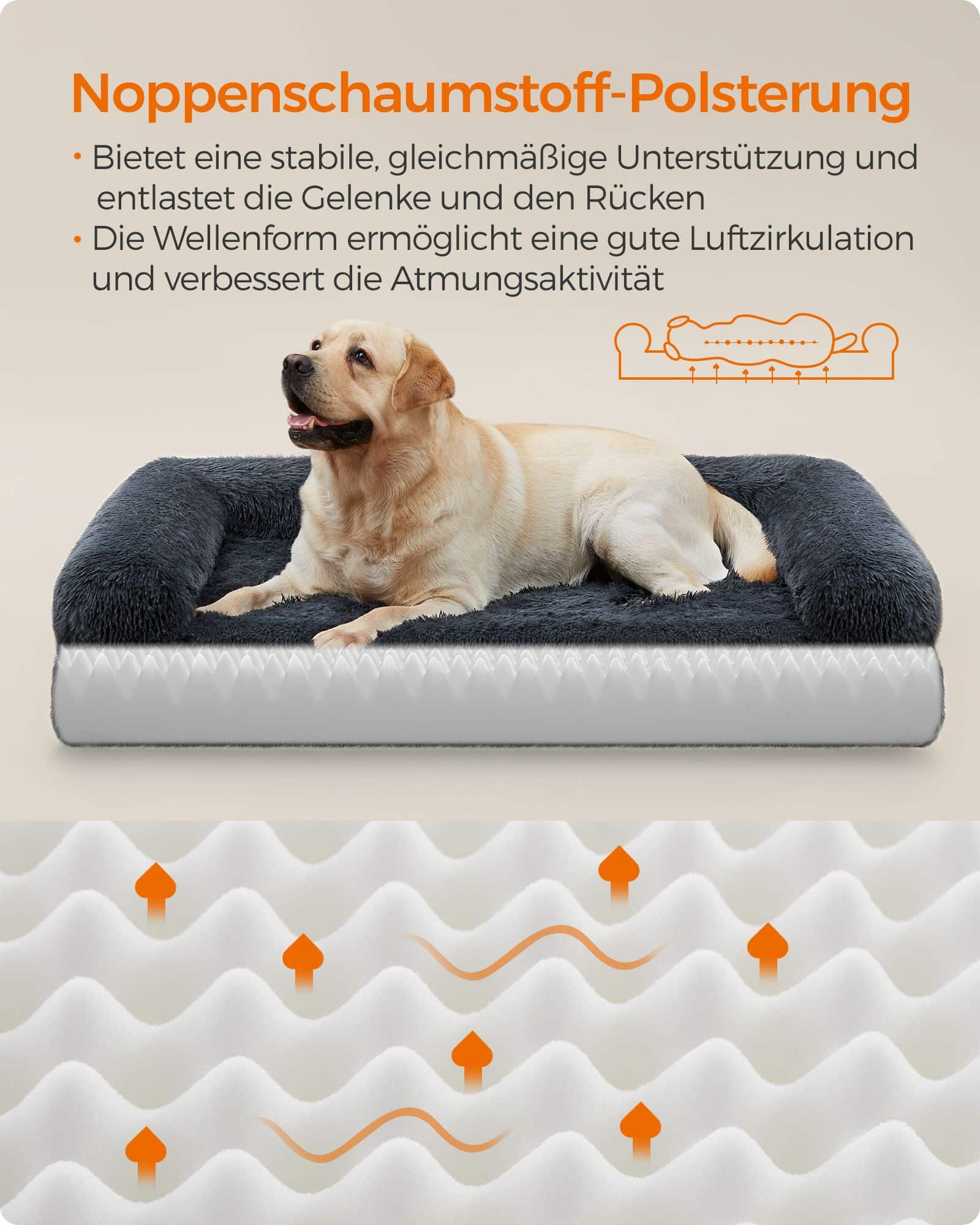 Hundebett XXL Bezug abnehmbar und waschbar Hundebett XXL Bezug abnehmbar und waschbar