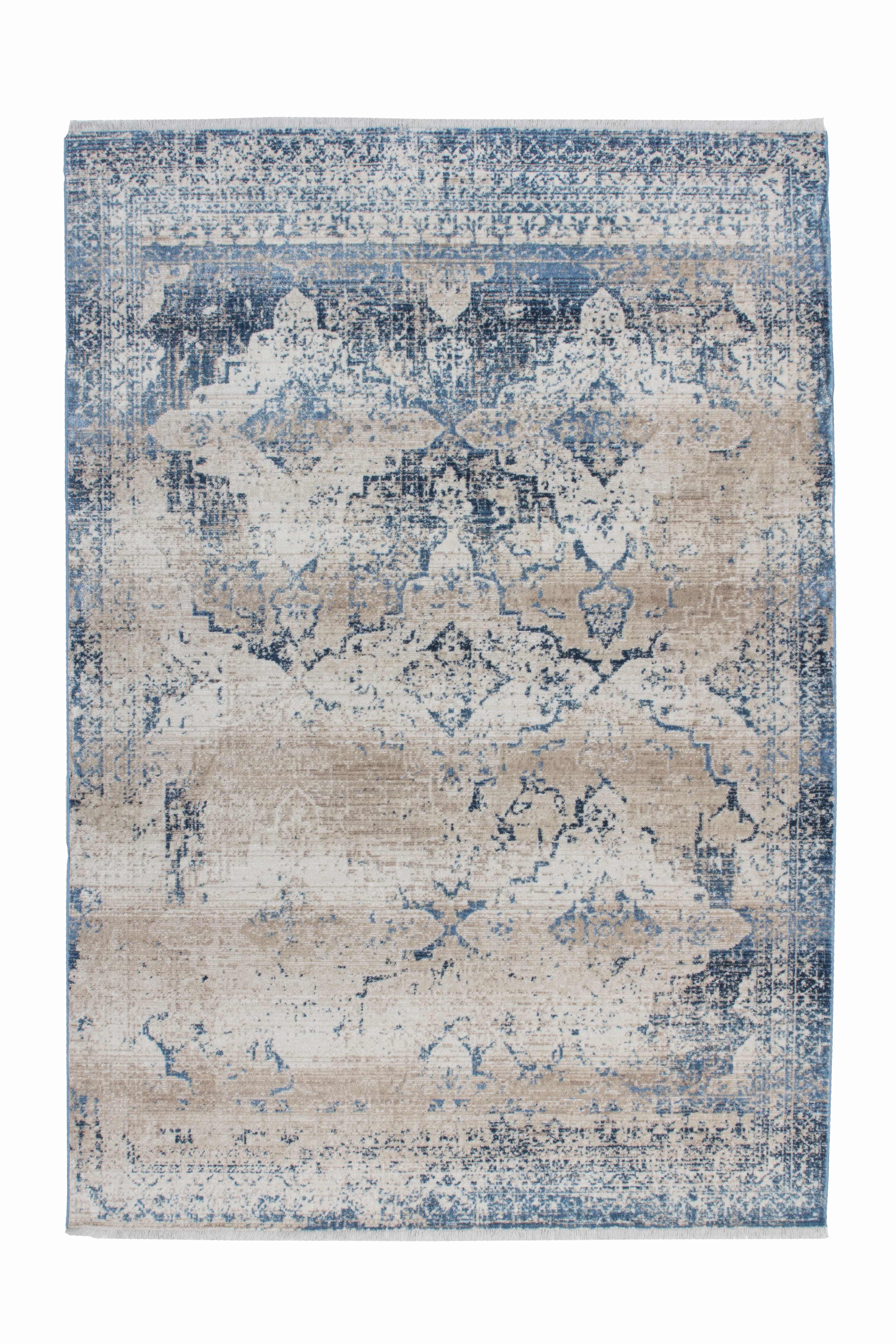 Antigua 500 Creme / Blau 80cm x 150cm Antigua 500 Creme / Blau 80cm x 150cm