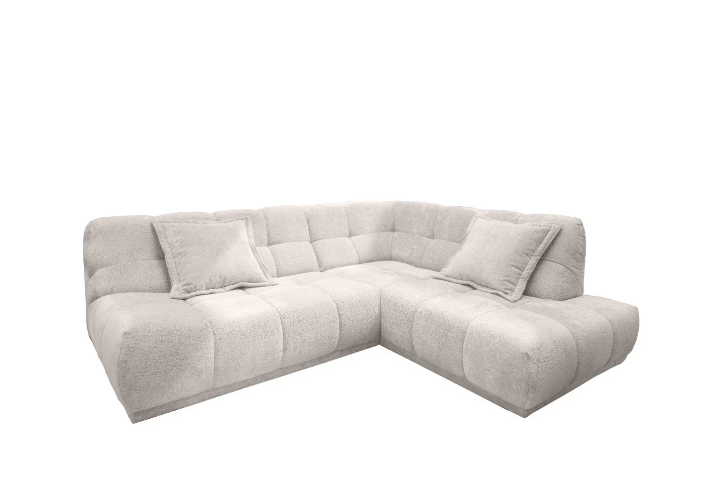 Sofa Italia von Benformato mit Ottomane und Wellenfederung Sofa Italia von Benformato mit Ottomane und Wellenfederung