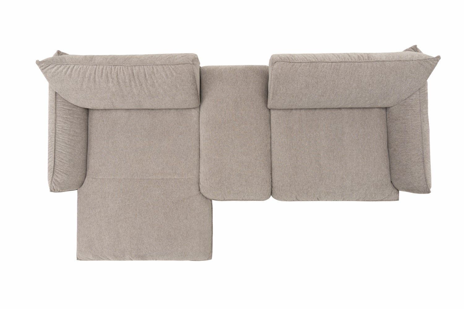 Ecksofa Fluffy aus Chenille-Stoff mit Sitztiefenverstellung - designwerk