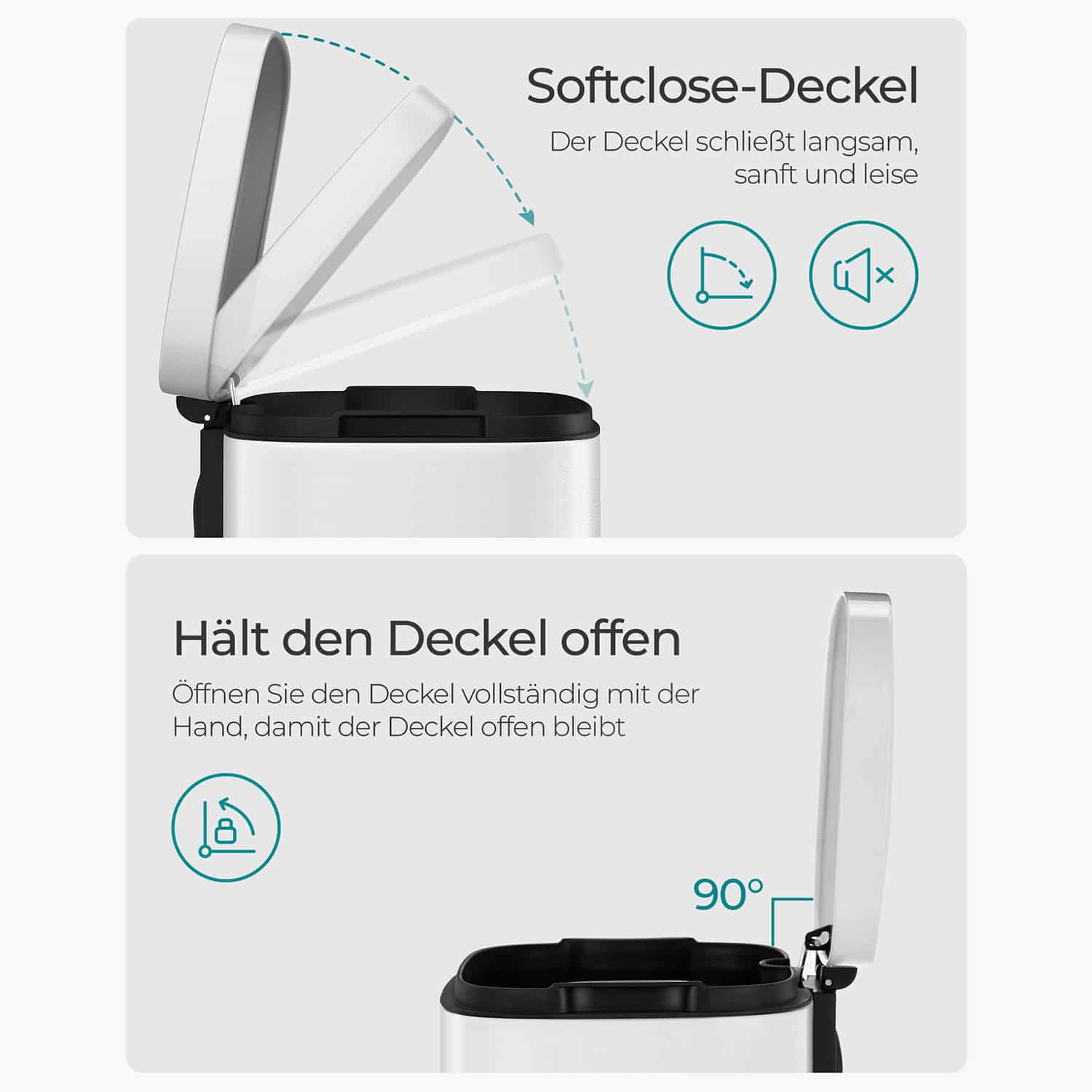 Mülleimer 30 L für die Küche weiß-LTB03WT Mülleimer 30 L für die Küche weiß-LTB03WT